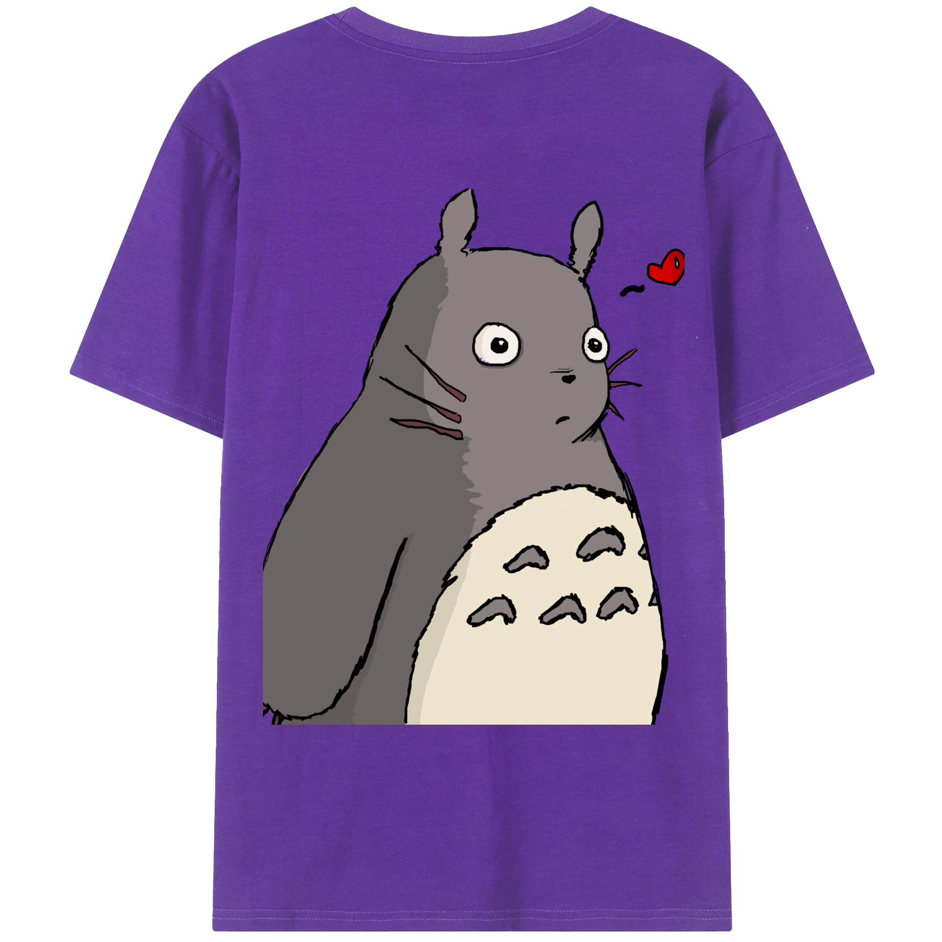 （画像用） となりのトトロ 草壁メイ 草壁サツキ My Neighbor Totoro Satsuki Kusakabe Mei Kusakabe 綿100％ メンズ半袖Tシャツ（バックプリント） 通気性