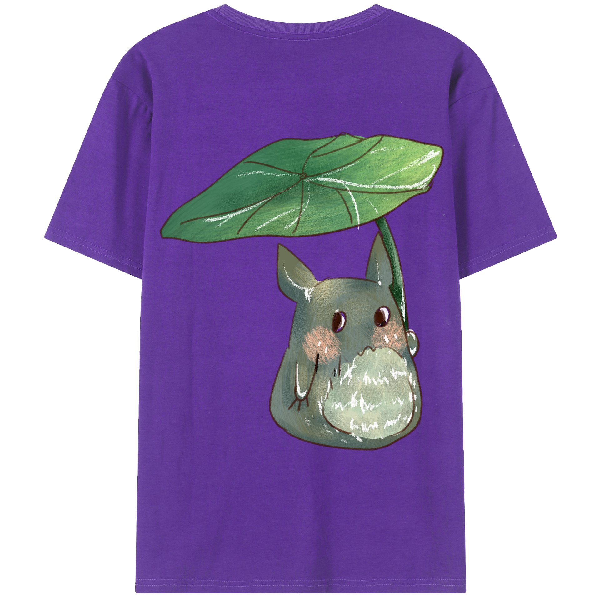 （画像用） となりのトトロ 草壁メイ 草壁サツキ My Neighbor Totoro Satsuki Kusakabe Mei Kusakabe 綿100％ メンズ半袖Tシャツ（バックプリント） 通気性