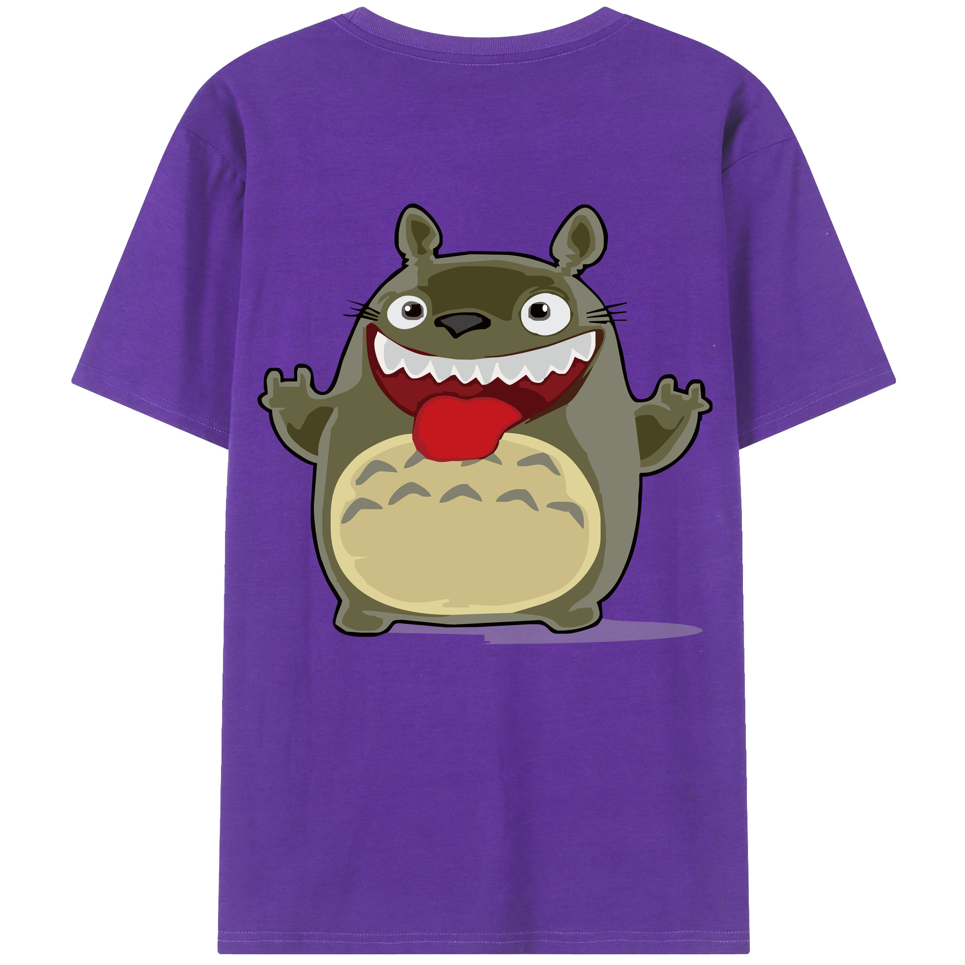 （画像用） となりのトトロ 草壁メイ 草壁サツキ My Neighbor Totoro Satsuki Kusakabe Mei Kusakabe 綿100％ メンズ半袖Tシャツ（バックプリント） 通気性
