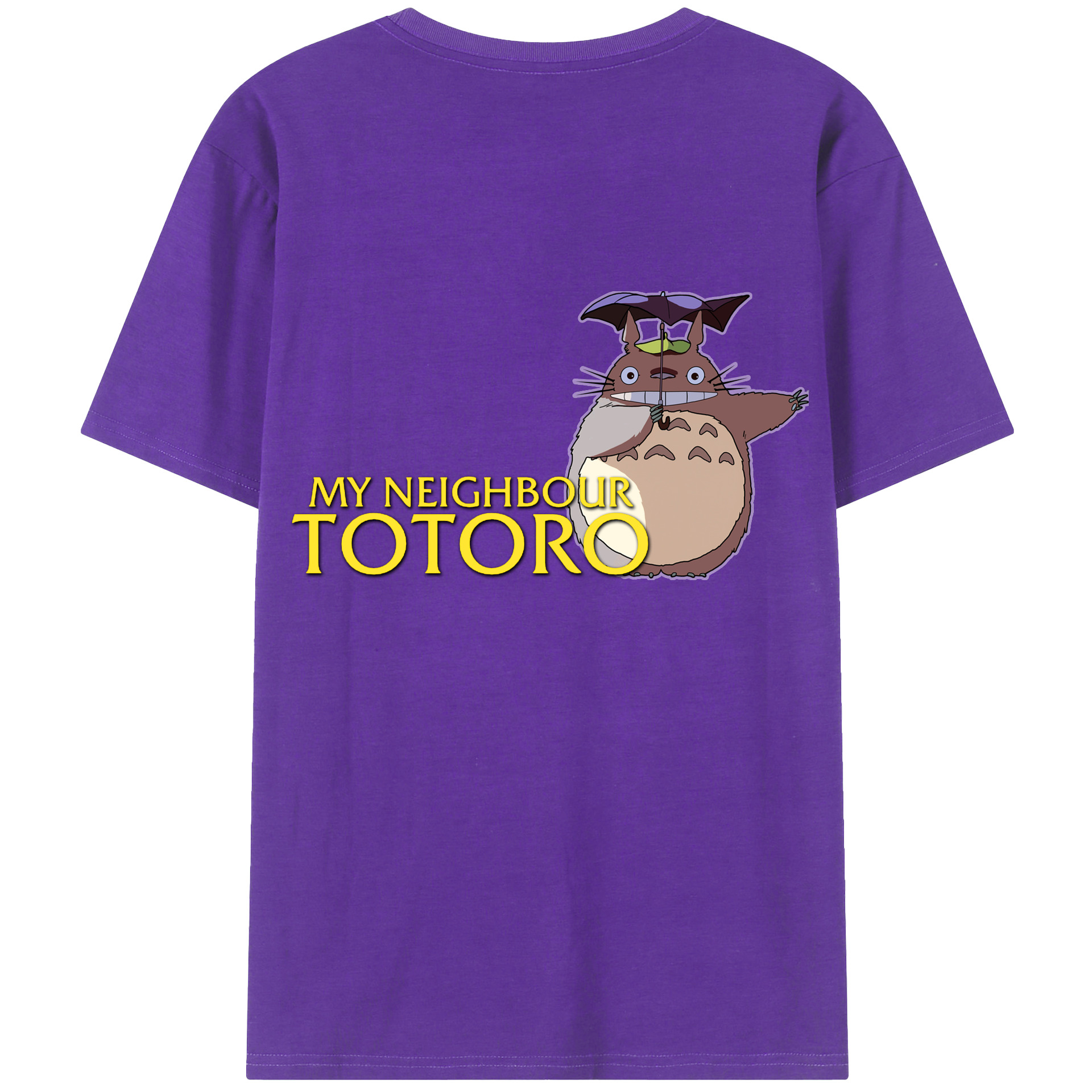 （画像用） となりのトトロ 草壁メイ 草壁サツキ My Neighbor Totoro Satsuki Kusakabe Mei Kusakabe 綿100％ メンズ半袖Tシャツ（バックプリント） 通気性