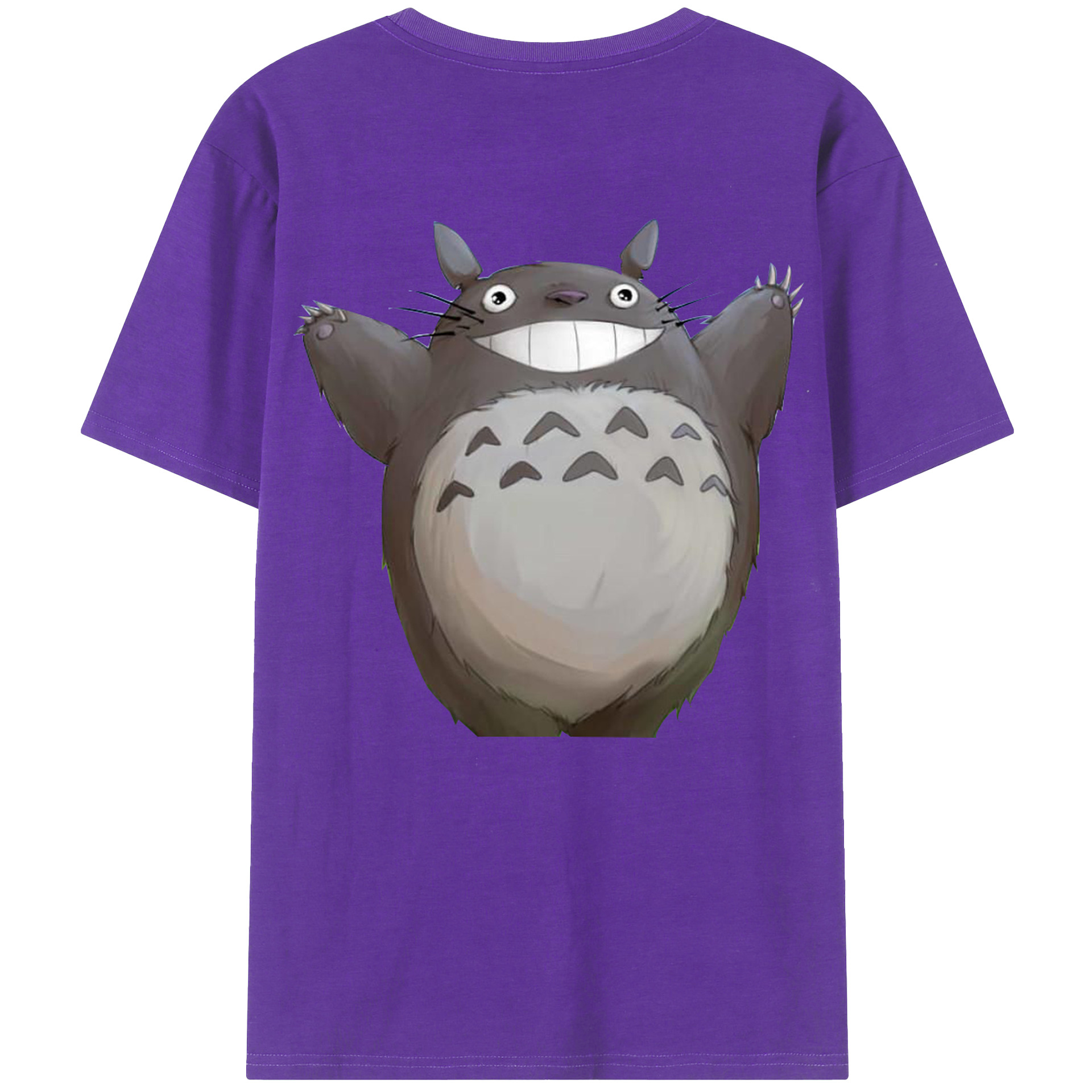 （画像用） となりのトトロ 草壁メイ 草壁サツキ My Neighbor Totoro Satsuki Kusakabe Mei Kusakabe 綿100％ メンズ半袖Tシャツ（バックプリント） 通気性