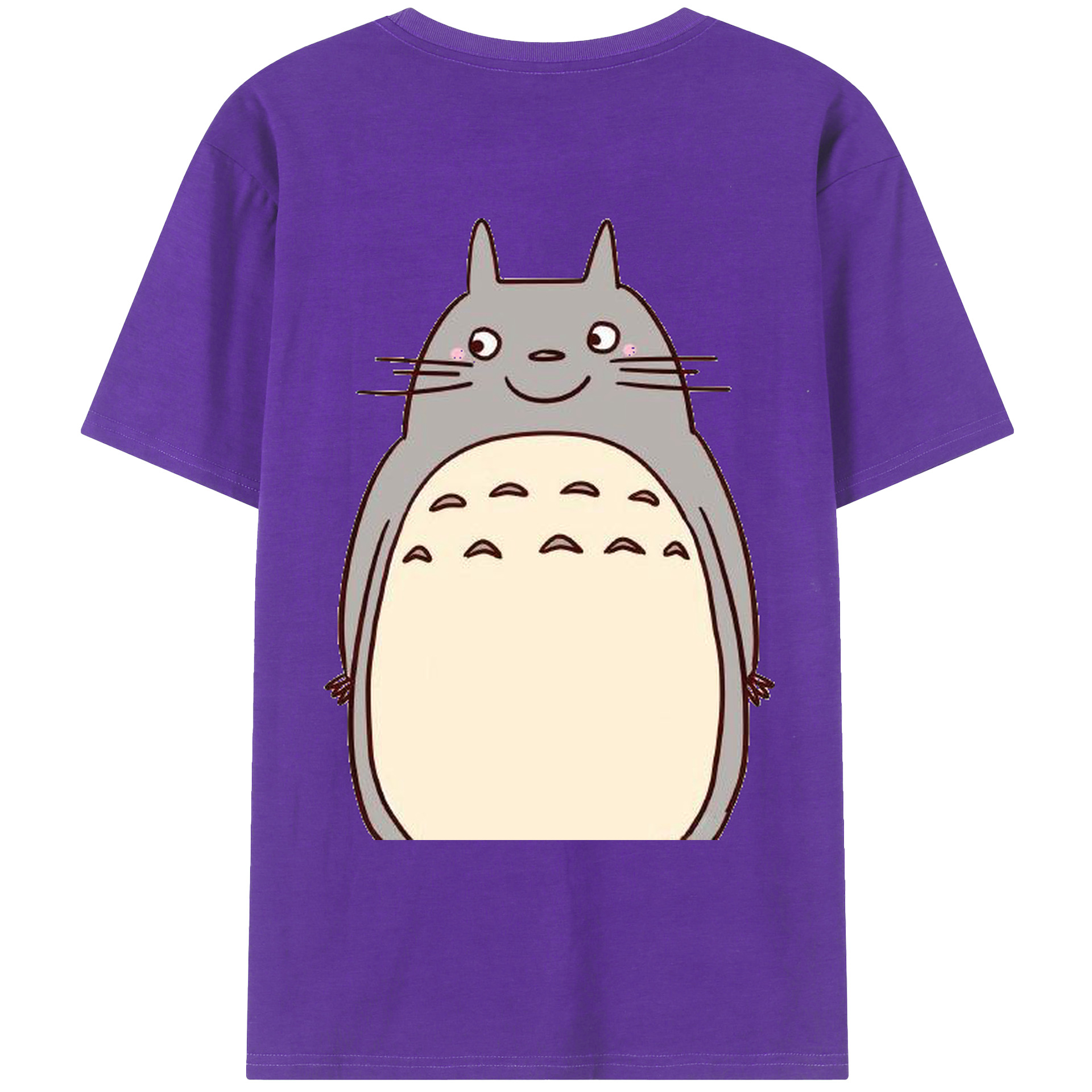 （画像用） となりのトトロ 草壁メイ 草壁サツキ My Neighbor Totoro Satsuki Kusakabe Mei Kusakabe 綿100％ メンズ半袖Tシャツ（バックプリント） 通気性
