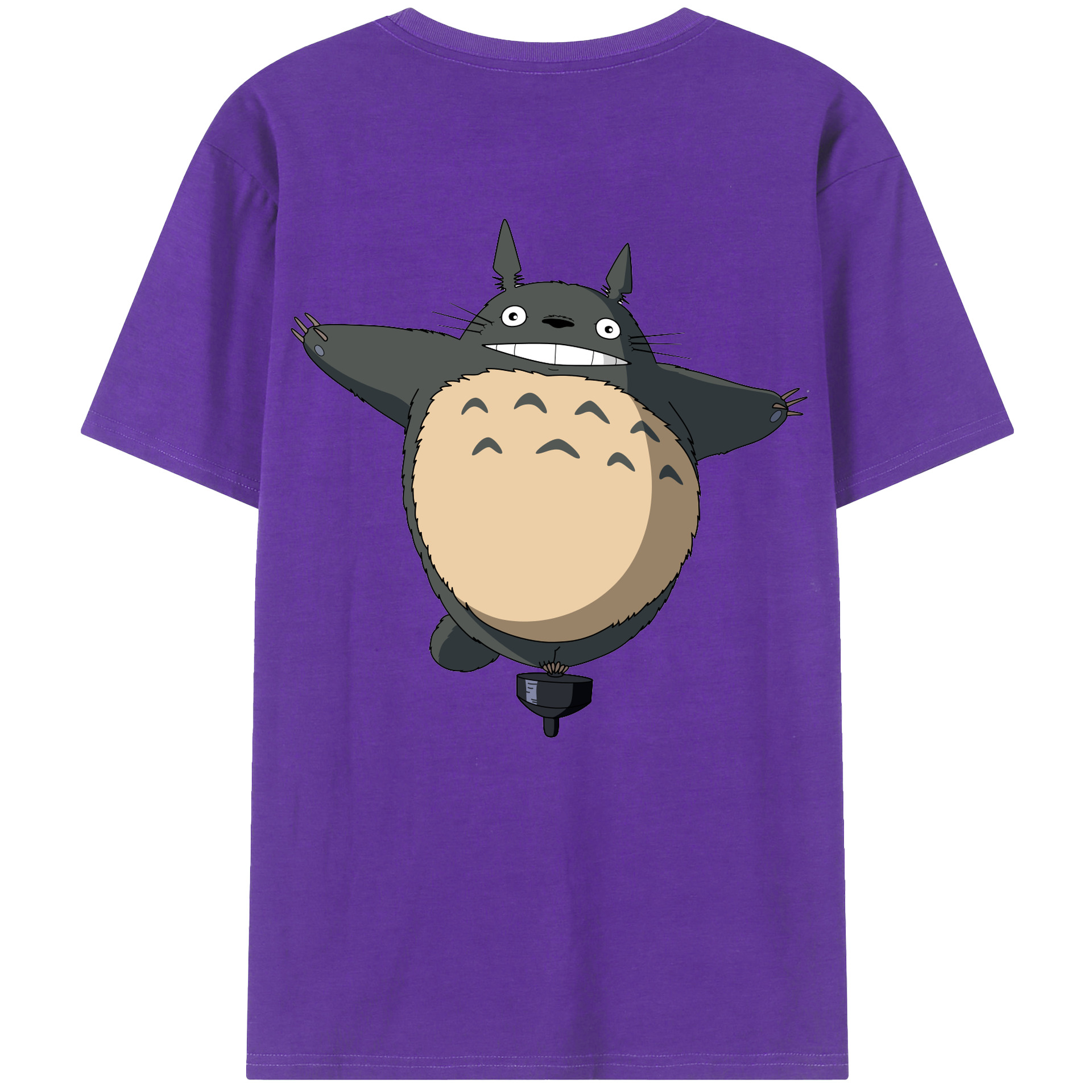 （画像用） となりのトトロ 草壁メイ 草壁サツキ My Neighbor Totoro Satsuki Kusakabe Mei Kusakabe 綿100％ メンズ半袖Tシャツ（バックプリント） 通気性