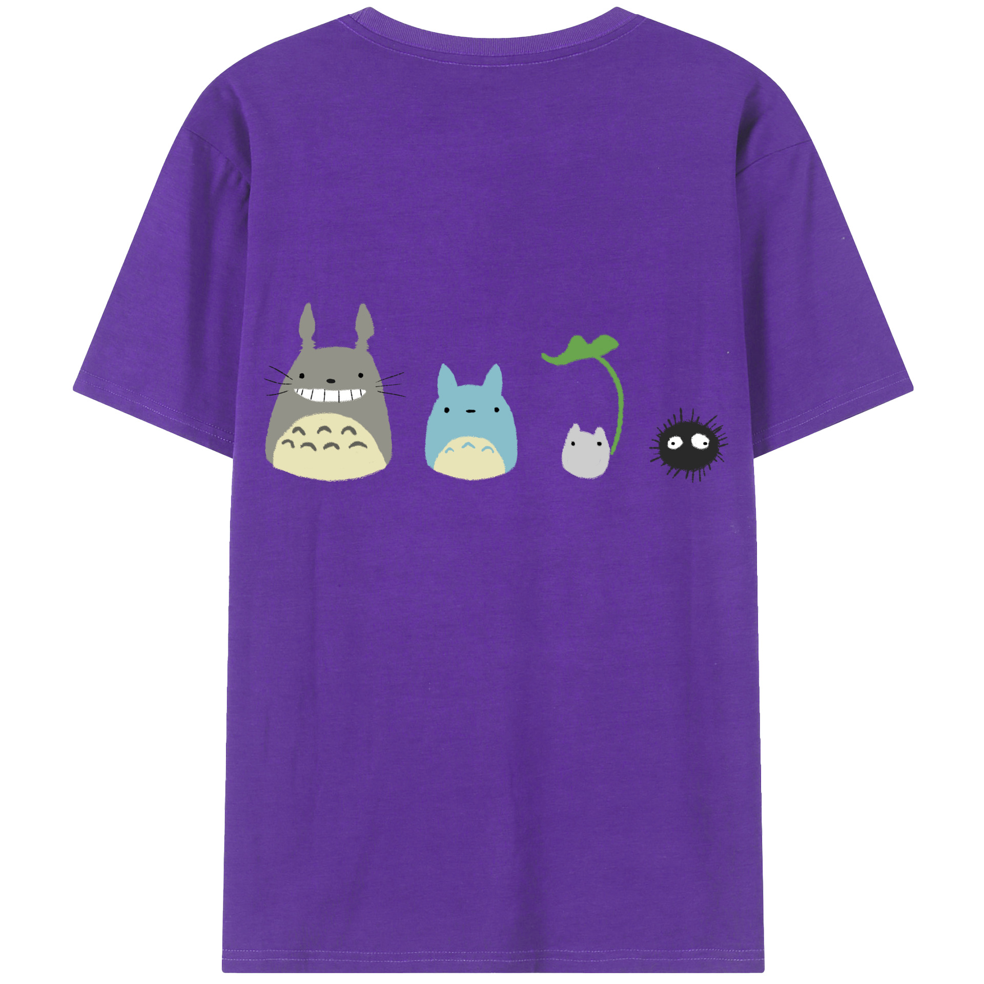 （画像用） となりのトトロ 草壁メイ 草壁サツキ My Neighbor Totoro Satsuki Kusakabe Mei Kusakabe 綿100％ メンズ半袖Tシャツ（バックプリント） 通気性
