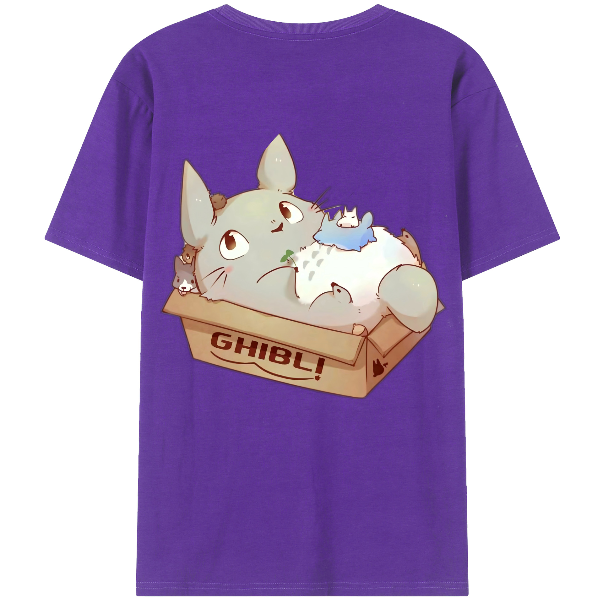 （画像用） となりのトトロ 草壁メイ 草壁サツキ My Neighbor Totoro Satsuki Kusakabe Mei Kusakabe 綿100％ メンズ半袖Tシャツ（バックプリント） 通気性