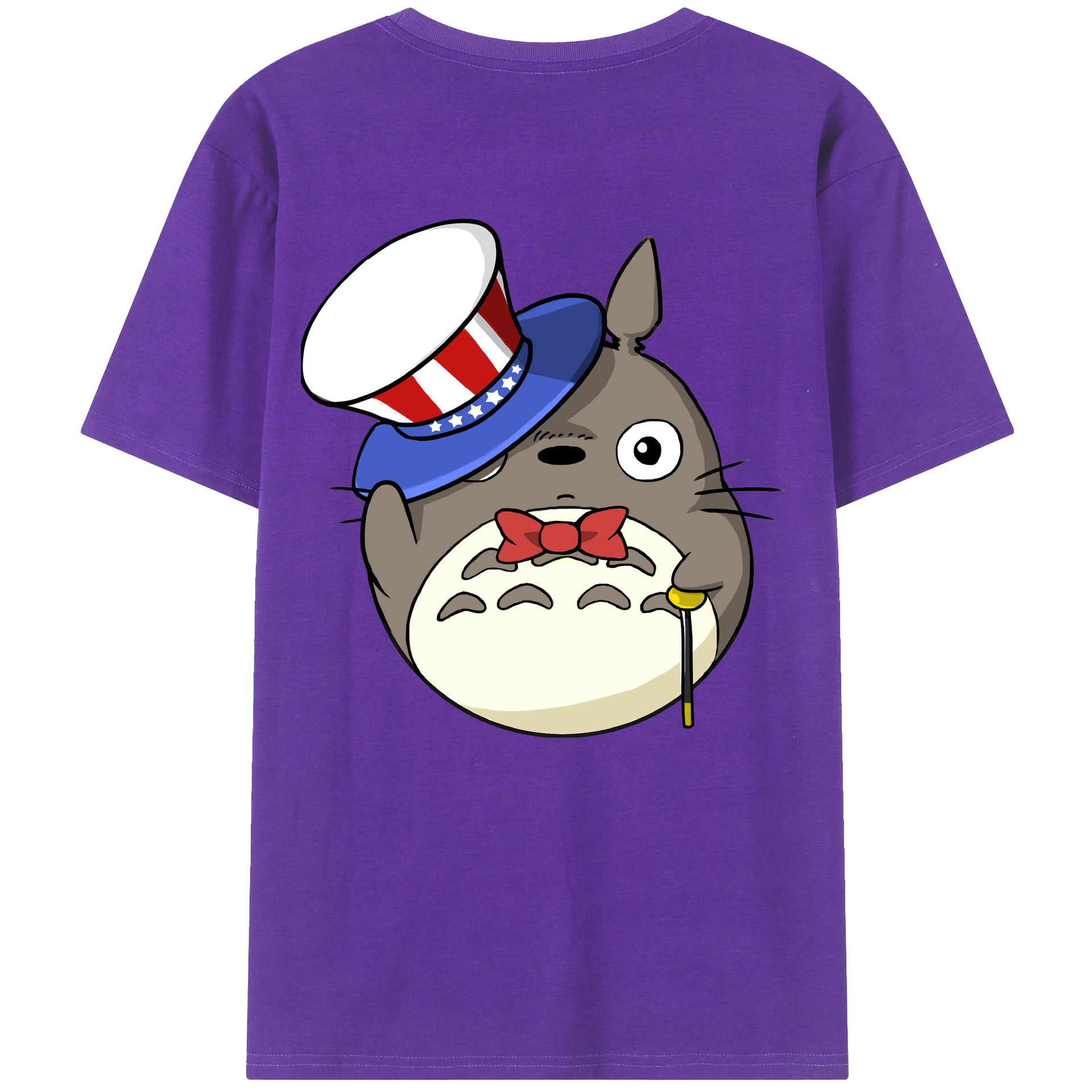 （画像用） となりのトトロ 草壁メイ 草壁サツキ My Neighbor Totoro Satsuki Kusakabe Mei Kusakabe 綿100％ メンズ半袖Tシャツ（バックプリント） 通気性