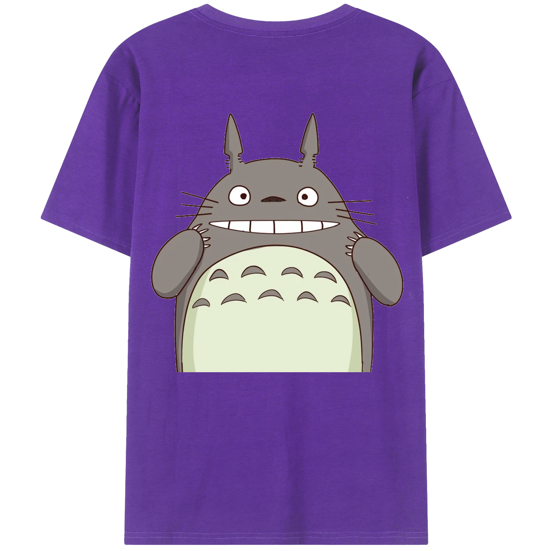 （画像用） となりのトトロ 草壁メイ 草壁サツキ My Neighbor Totoro Satsuki Kusakabe Mei Kusakabe 綿100％ メンズ半袖Tシャツ（バックプリント） 通気性