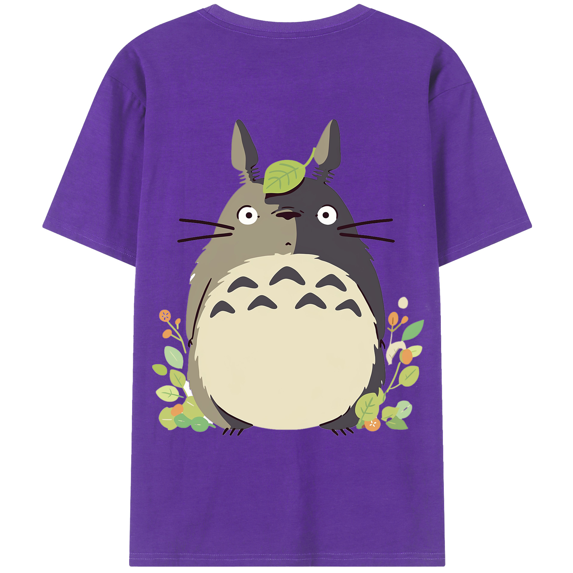 （画像用） となりのトトロ 草壁メイ 草壁サツキ My Neighbor Totoro Satsuki Kusakabe Mei Kusakabe 綿100％ メンズ半袖Tシャツ（バックプリント） 通気性