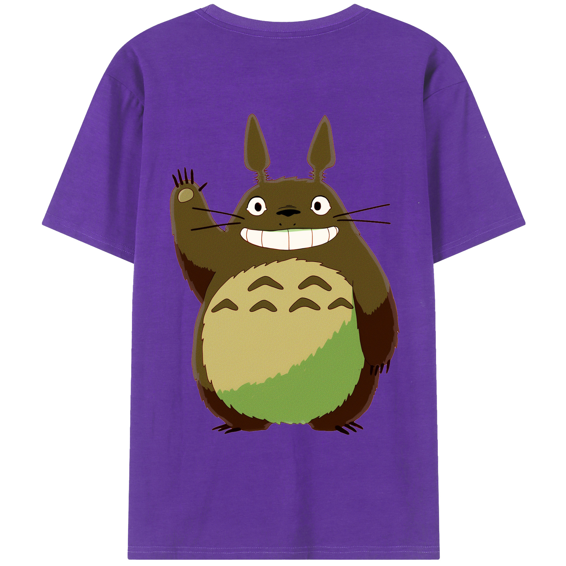 （画像用） となりのトトロ 草壁メイ 草壁サツキ My Neighbor Totoro Satsuki Kusakabe Mei Kusakabe 綿100％ メンズ半袖Tシャツ（バックプリント） 通気性
