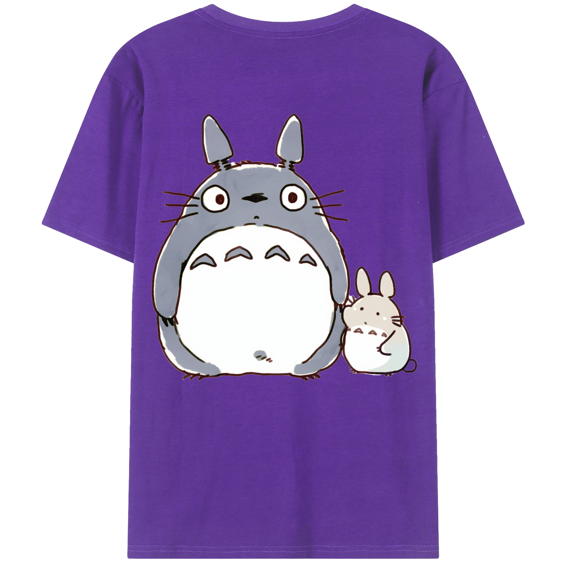 （画像用） となりのトトロ 草壁メイ 草壁サツキ My Neighbor Totoro Satsuki Kusakabe Mei Kusakabe 綿100％ メンズ半袖Tシャツ（バックプリント） 通気性