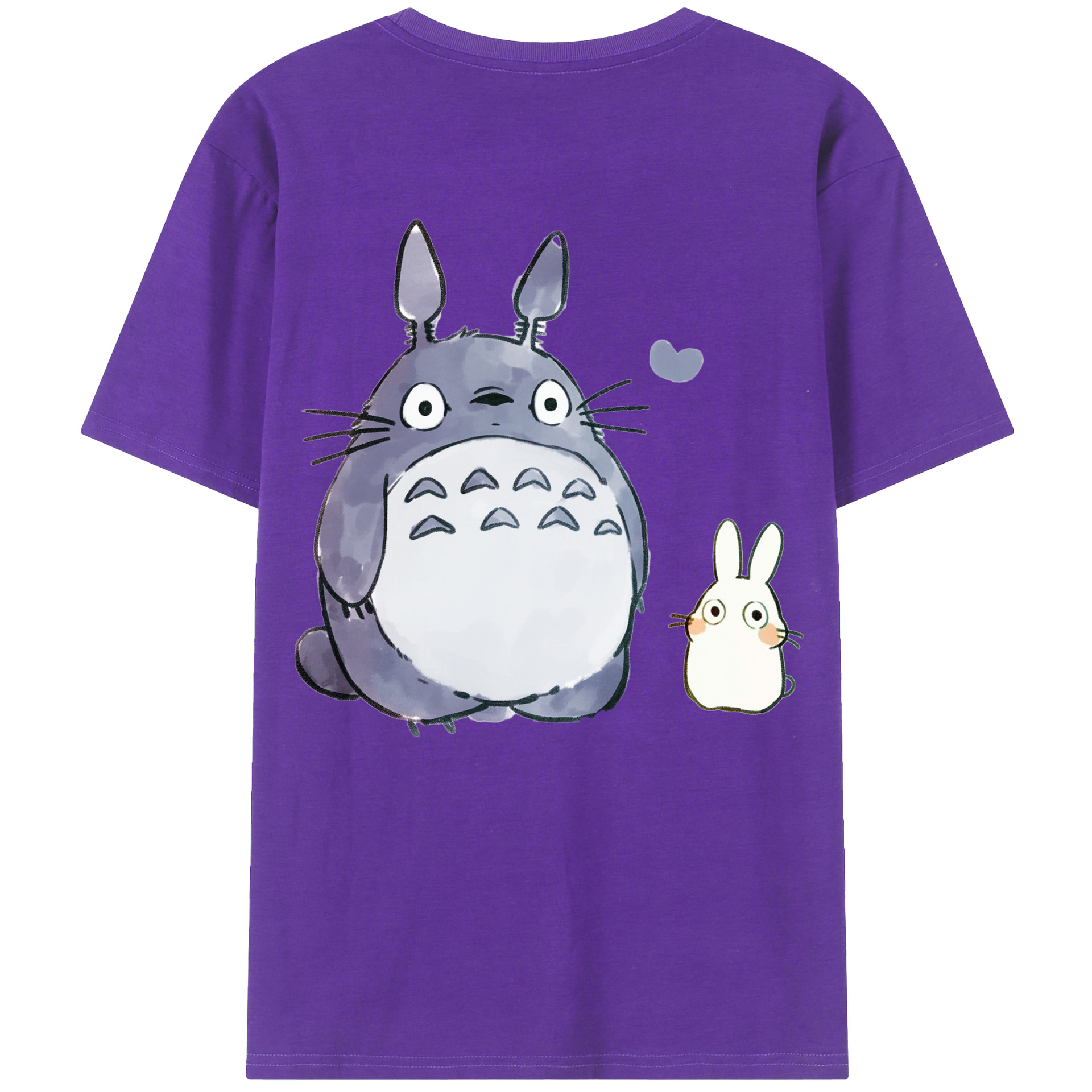 （画像用） となりのトトロ 草壁メイ 草壁サツキ My Neighbor Totoro Satsuki Kusakabe Mei Kusakabe 綿100％ メンズ半袖Tシャツ（バックプリント） 通気性
