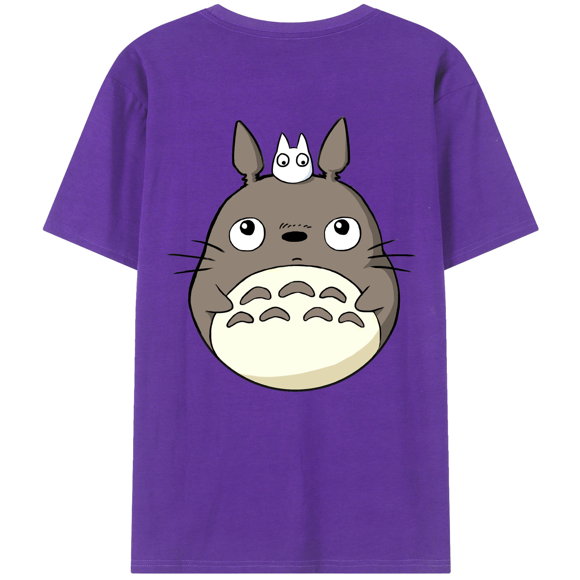 （画像用） となりのトトロ 草壁メイ 草壁サツキ My Neighbor Totoro Satsuki Kusakabe Mei Kusakabe 綿100％ メンズ半袖Tシャツ（バックプリント） 通気性