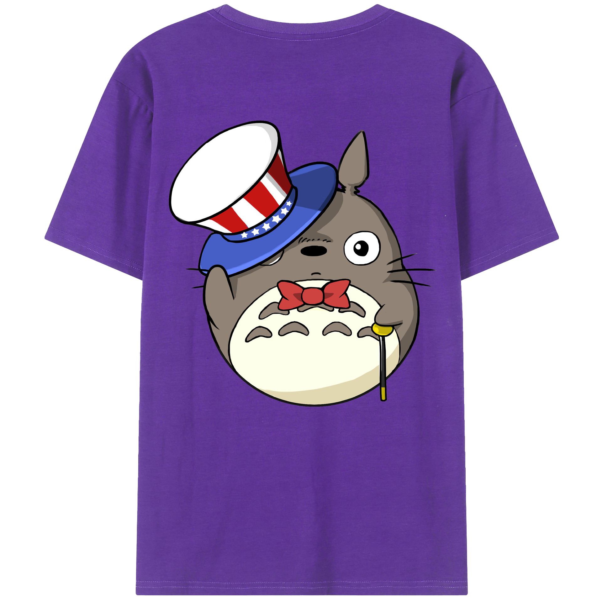 （画像用） となりのトトロ 草壁メイ 草壁サツキ My Neighbor Totoro Satsuki Kusakabe Mei Kusakabe 綿100％ メンズ半袖Tシャツ（バックプリント） 通気性