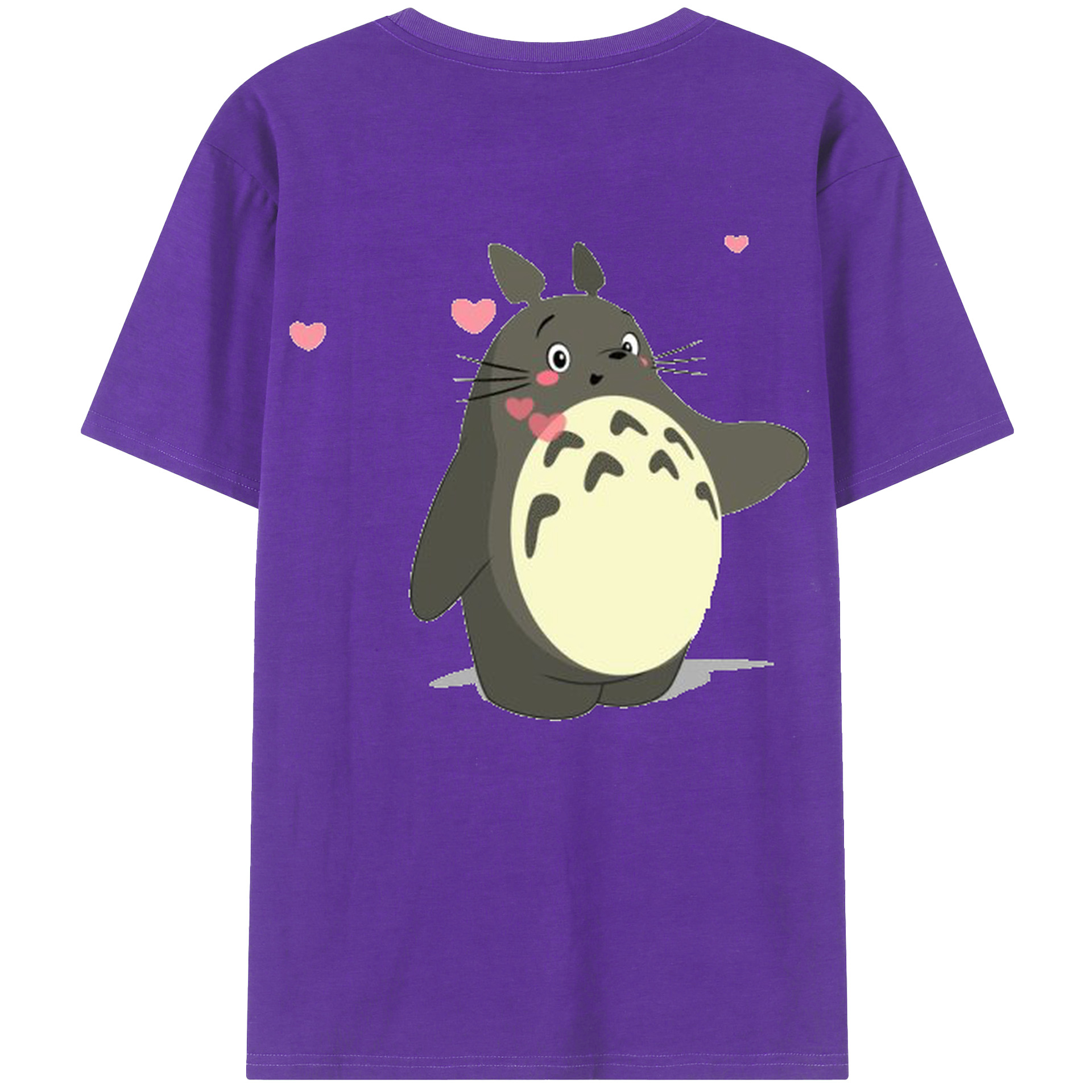 （画像用） となりのトトロ 草壁メイ 草壁サツキ My Neighbor Totoro Satsuki Kusakabe Mei Kusakabe 綿100％ メンズ半袖Tシャツ（バックプリント） 通気性