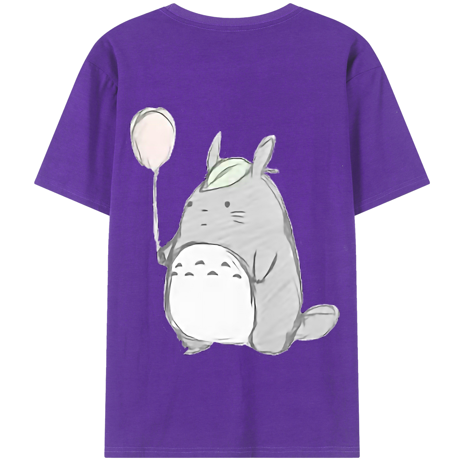 （画像用） となりのトトロ 草壁メイ 草壁サツキ My Neighbor Totoro Satsuki Kusakabe Mei Kusakabe 綿100％ メンズ半袖Tシャツ（バックプリント） 通気性