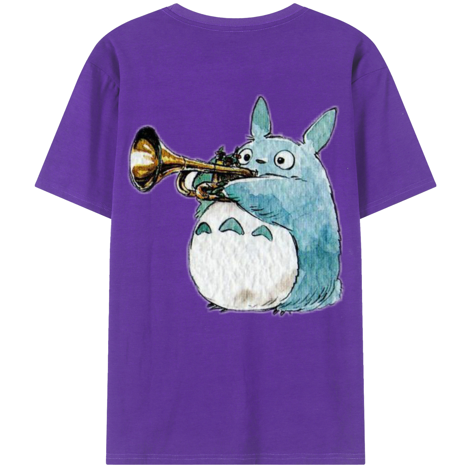 （画像用） となりのトトロ 草壁メイ 草壁サツキ My Neighbor Totoro Satsuki Kusakabe Mei Kusakabe 綿100％ メンズ半袖Tシャツ（バックプリント） 通気性