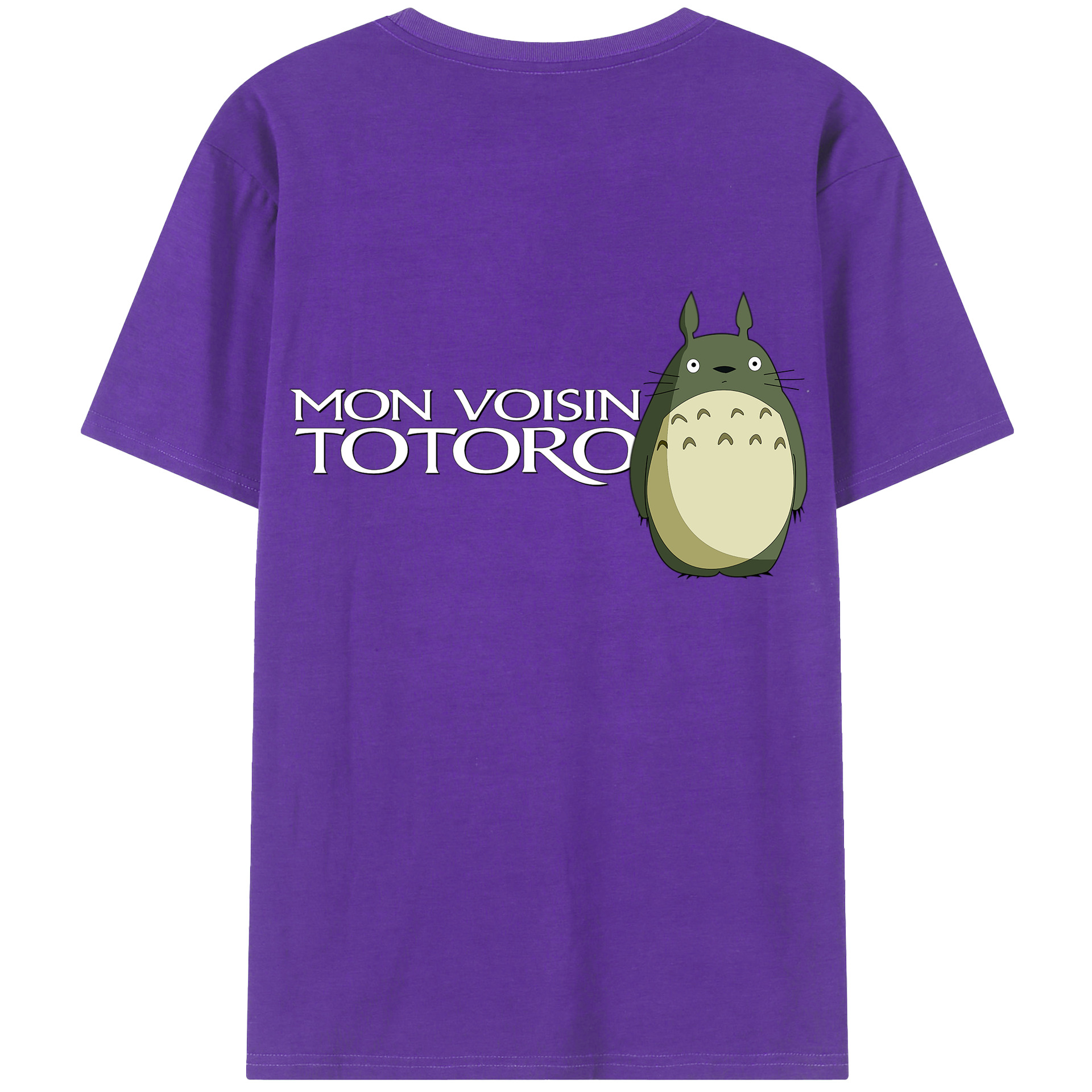 （画像用） となりのトトロ 草壁メイ 草壁サツキ My Neighbor Totoro Satsuki Kusakabe Mei Kusakabe 綿100％ メンズ半袖Tシャツ（バックプリント） 通気性
