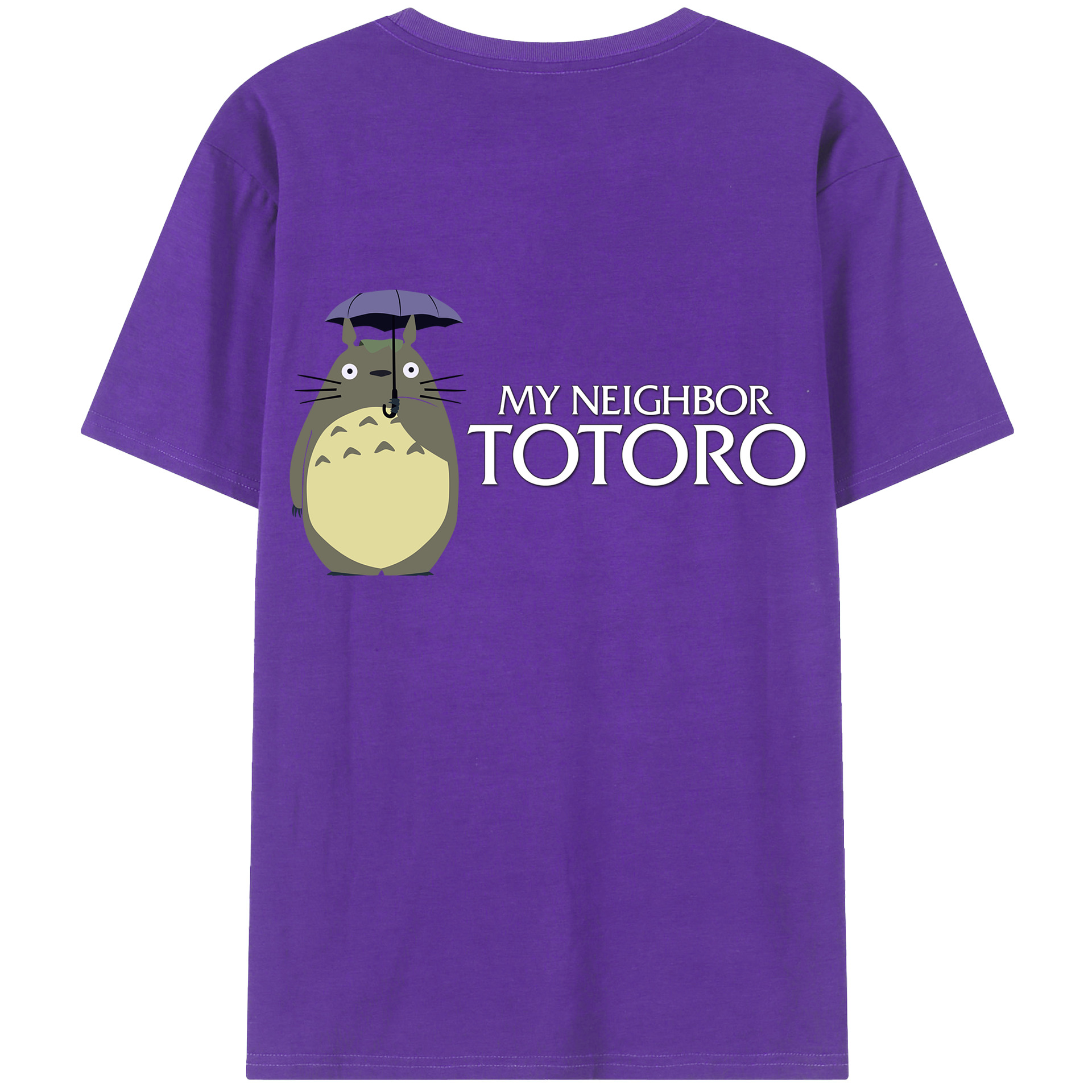 （画像用） となりのトトロ 草壁メイ 草壁サツキ My Neighbor Totoro Satsuki Kusakabe Mei Kusakabe 綿100％ メンズ半袖Tシャツ（バックプリント） 通気性
