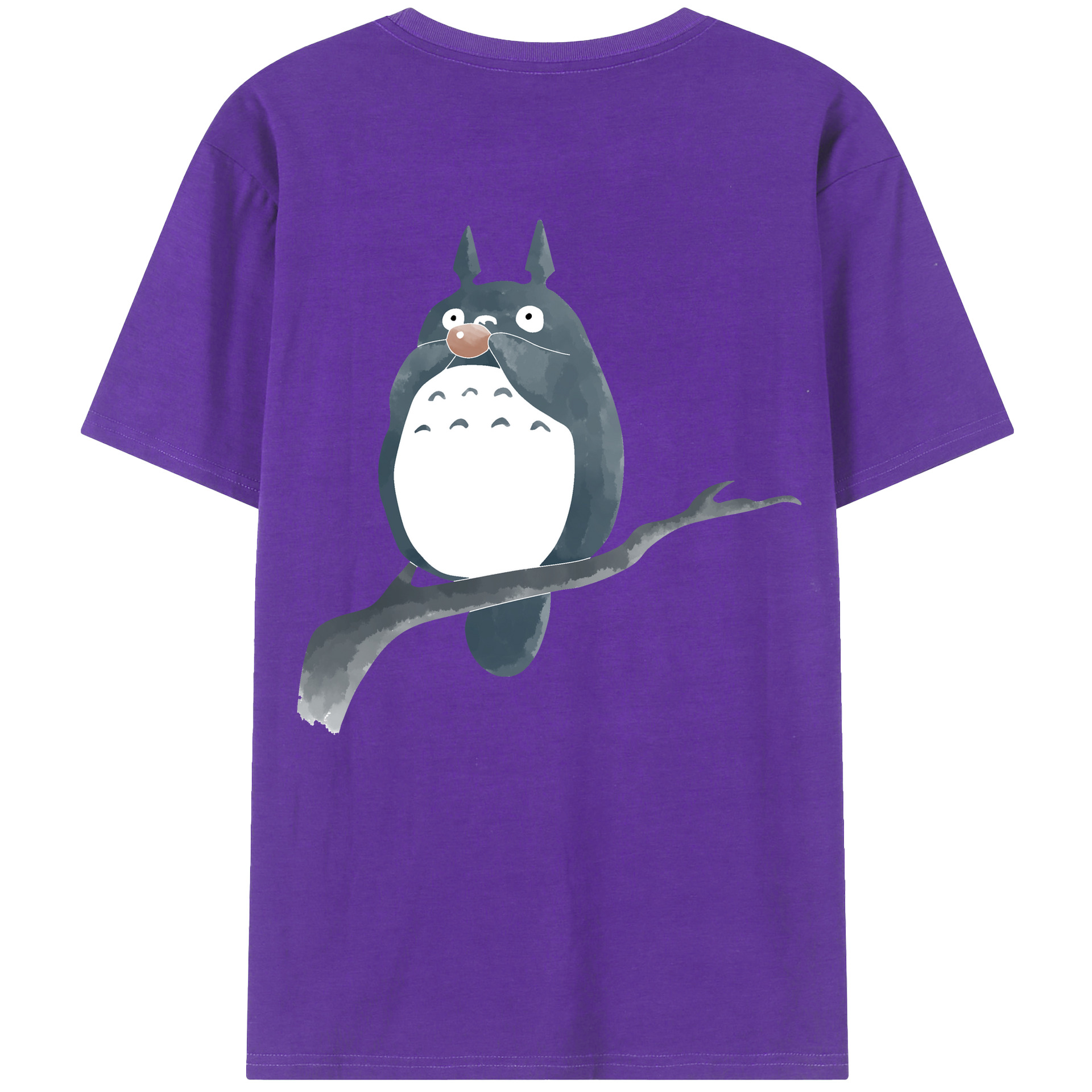 （画像用） となりのトトロ 草壁メイ 草壁サツキ My Neighbor Totoro Satsuki Kusakabe Mei Kusakabe 綿100％ メンズ半袖Tシャツ（バックプリント） 通気性