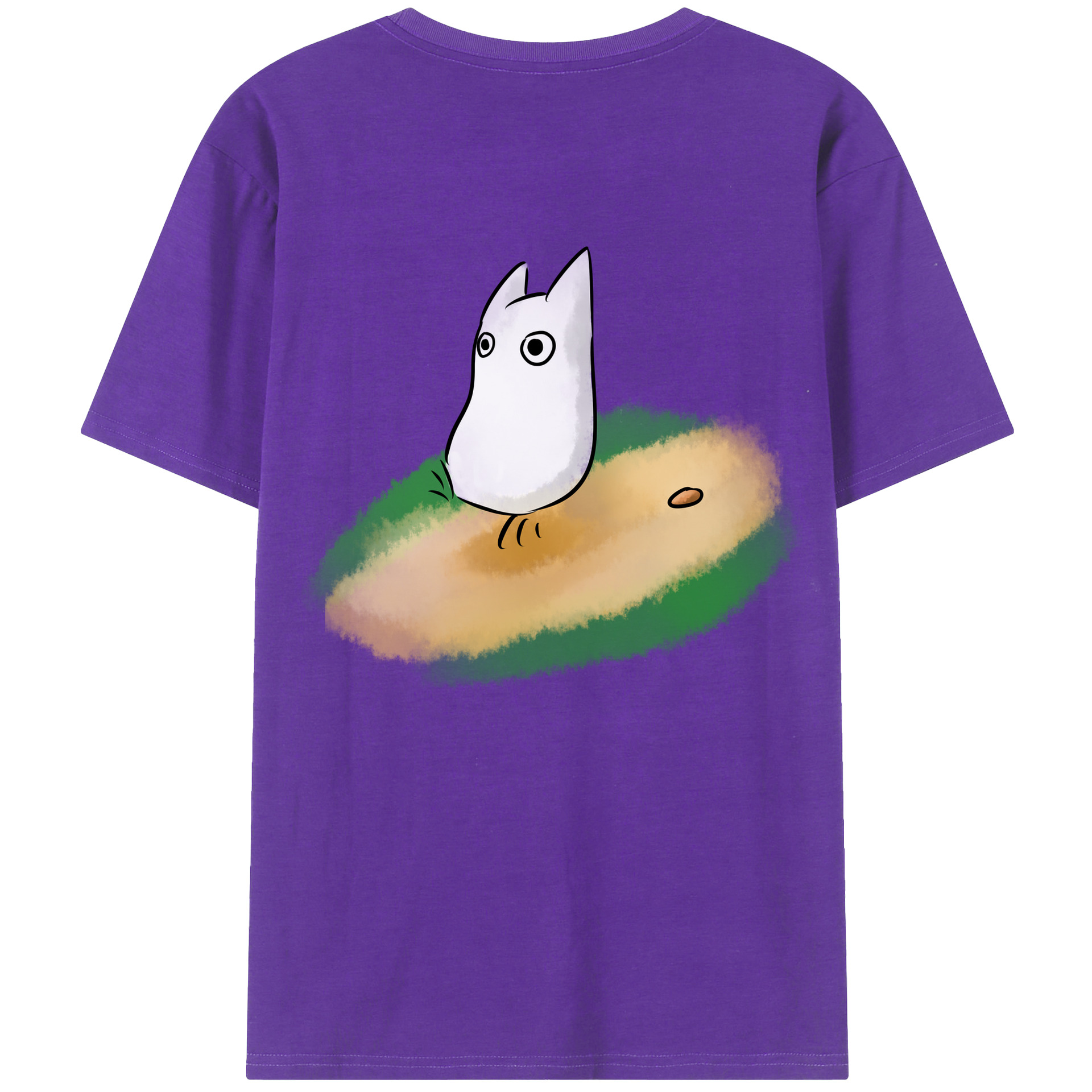 （画像用） となりのトトロ 草壁メイ 草壁サツキ My Neighbor Totoro Satsuki Kusakabe Mei Kusakabe 綿100％ メンズ半袖Tシャツ（バックプリント） 通気性
