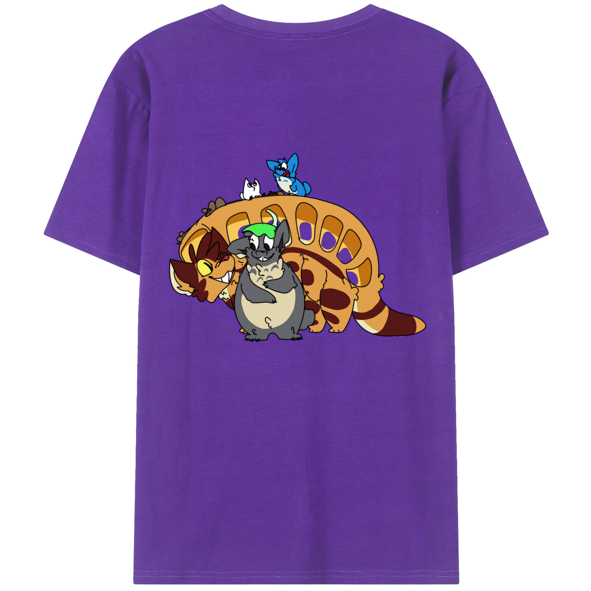 （画像用） となりのトトロ 草壁メイ 草壁サツキ My Neighbor Totoro Satsuki Kusakabe Mei Kusakabe 綿100％ メンズ半袖Tシャツ（バックプリント） 通気性