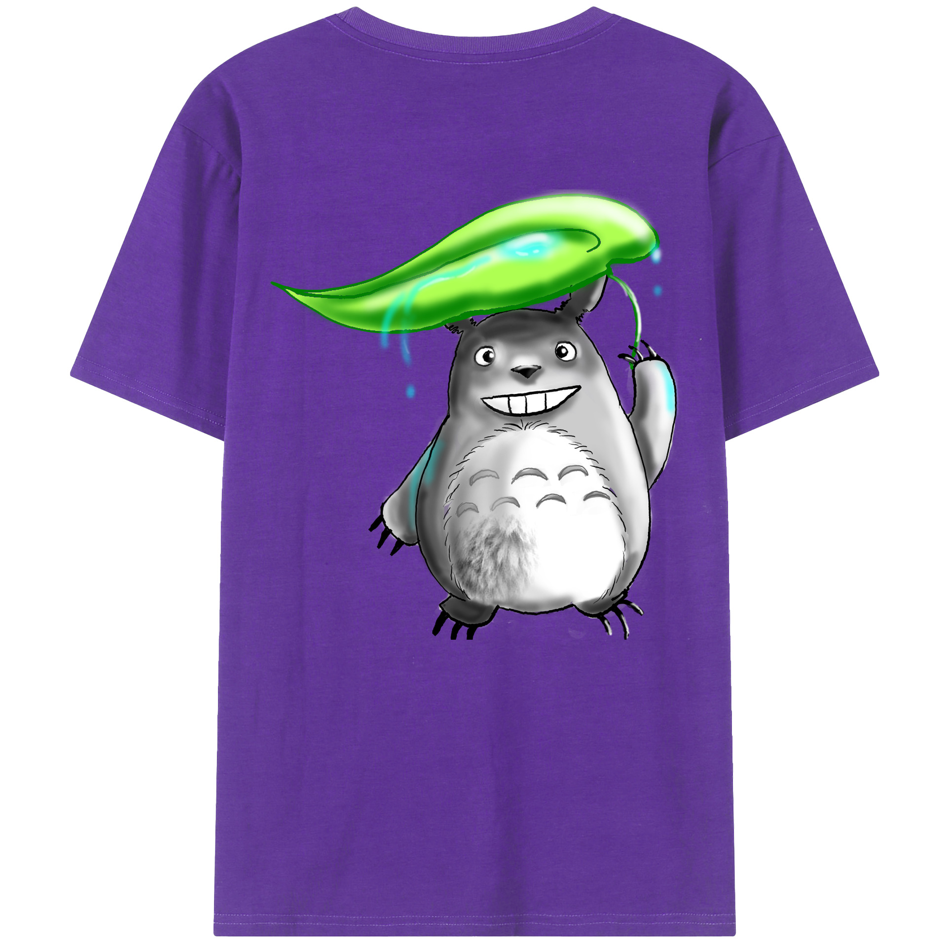 （画像用） となりのトトロ 草壁メイ 草壁サツキ My Neighbor Totoro Satsuki Kusakabe Mei Kusakabe 綿100％ メンズ半袖Tシャツ（バックプリント） 通気性