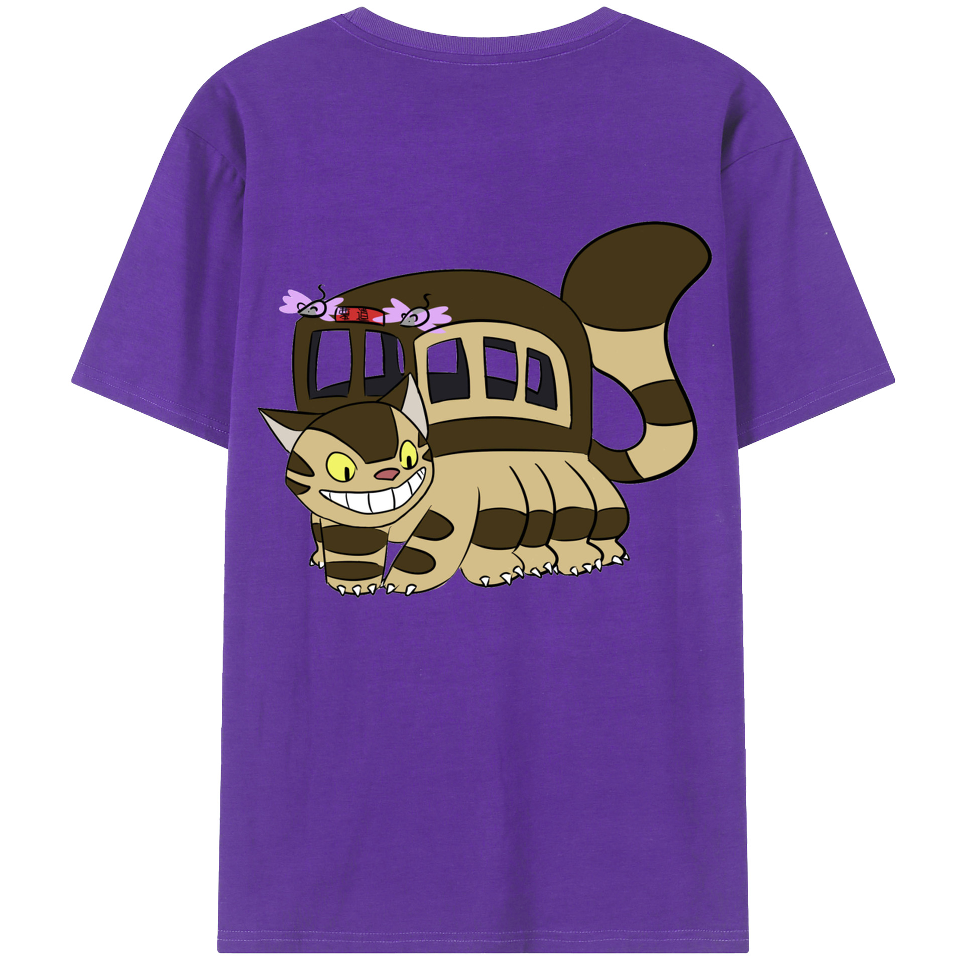 （画像用） となりのトトロ 草壁メイ 草壁サツキ My Neighbor Totoro Satsuki Kusakabe Mei Kusakabe 綿100％ メンズ半袖Tシャツ（バックプリント） 通気性