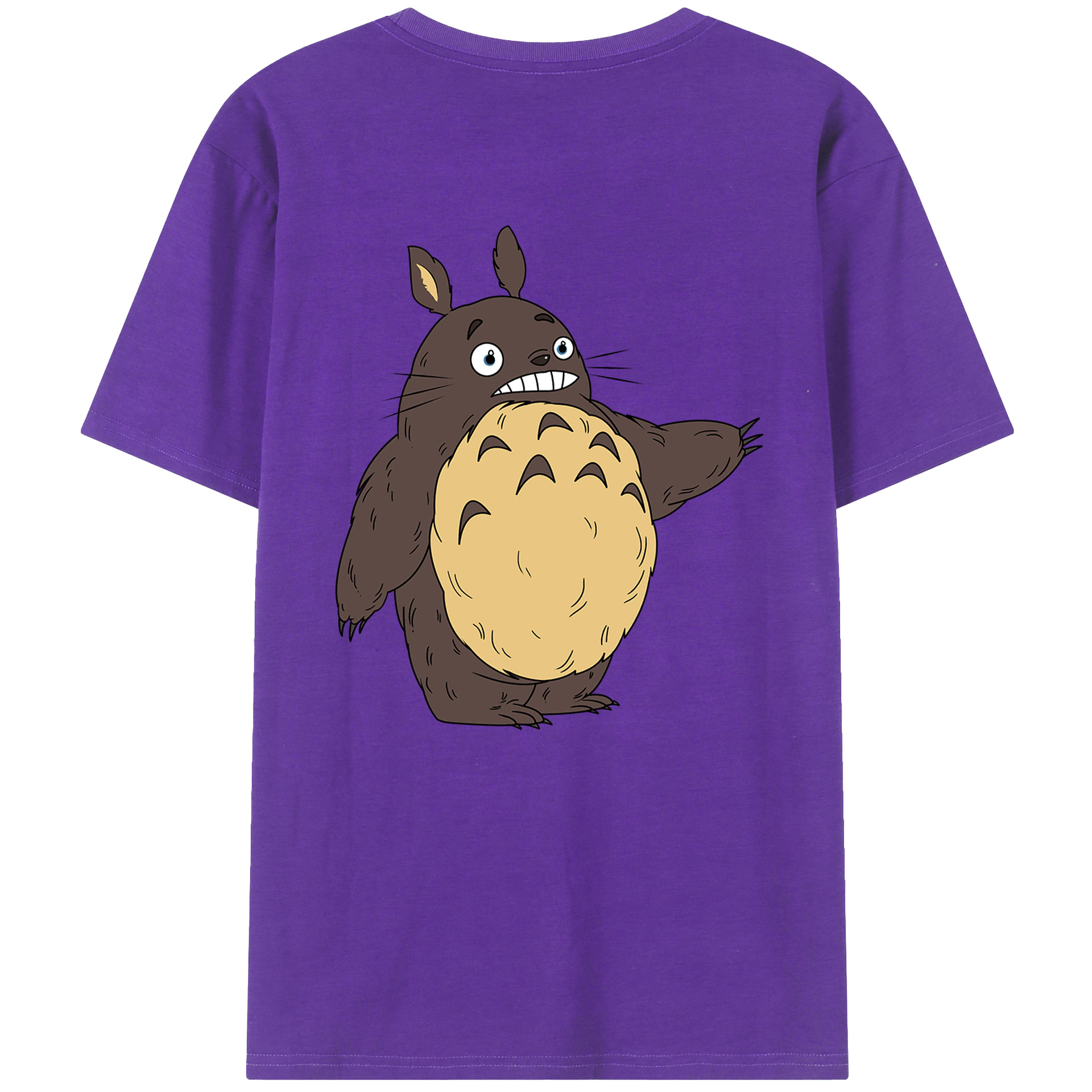 （画像用） となりのトトロ 草壁メイ 草壁サツキ My Neighbor Totoro Satsuki Kusakabe Mei Kusakabe 綿100％ メンズ半袖Tシャツ（バックプリント） 通気性