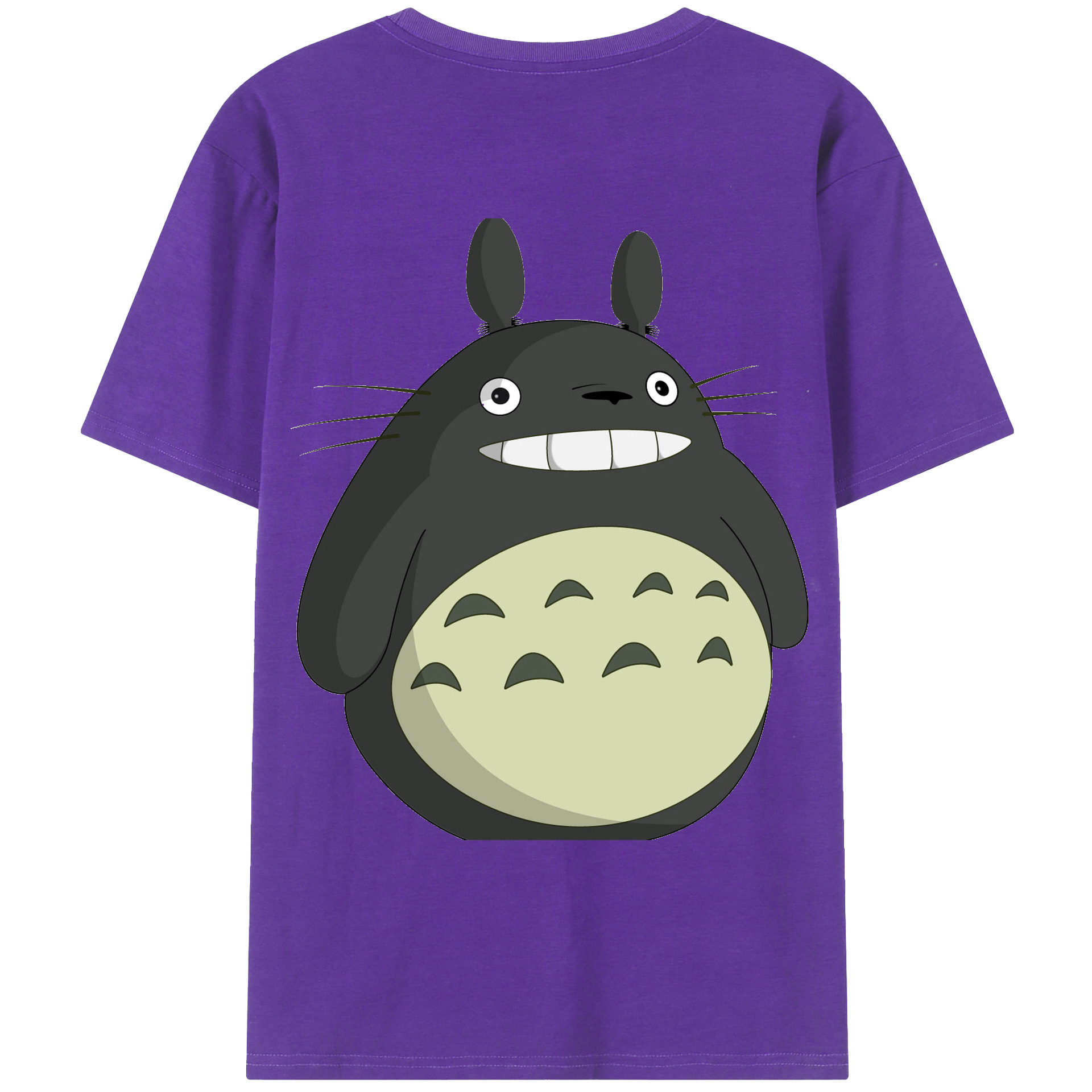 （画像用） となりのトトロ 草壁メイ 草壁サツキ My Neighbor Totoro Satsuki Kusakabe Mei Kusakabe 綿100％ メンズ半袖Tシャツ（バックプリント） 通気性