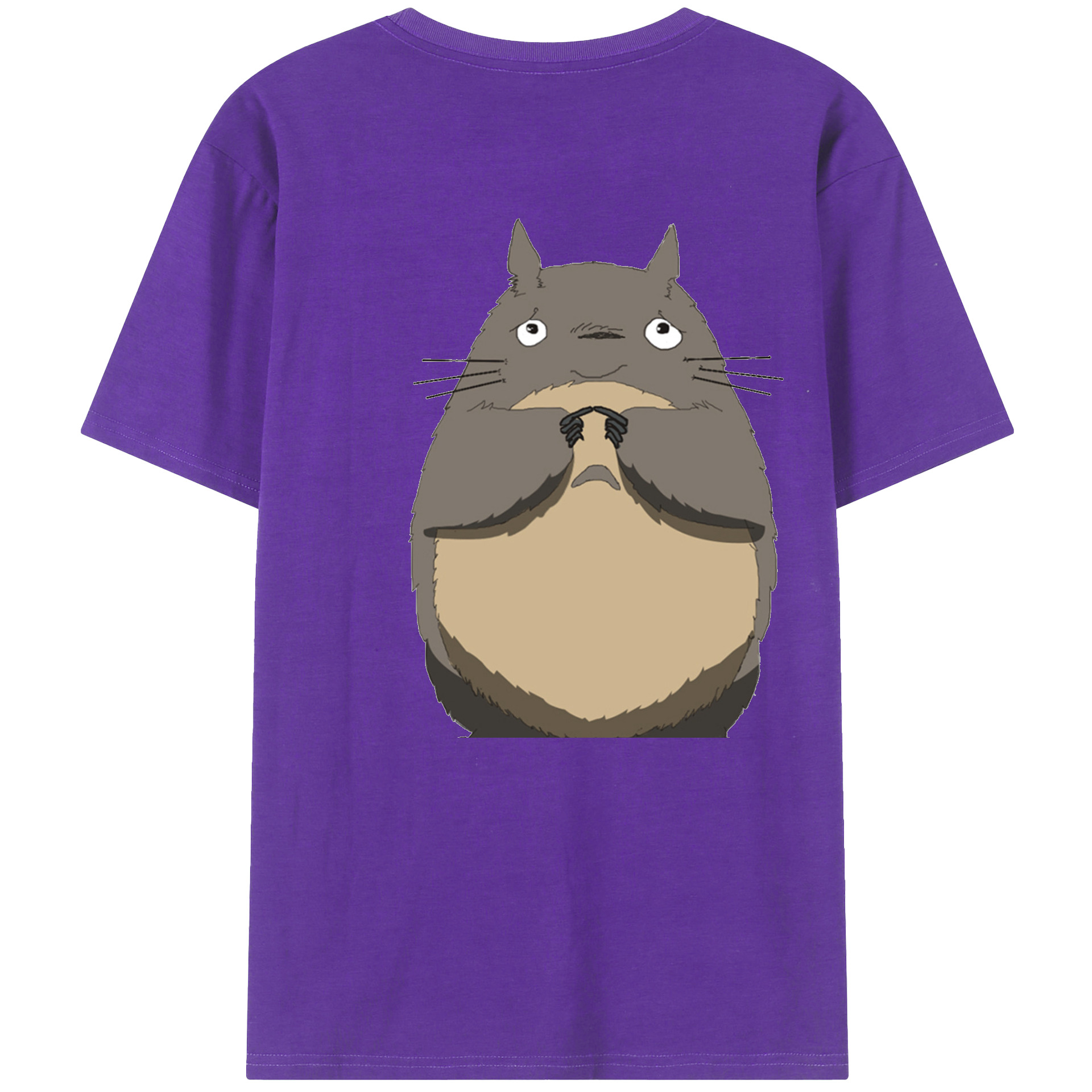 （画像用） となりのトトロ 草壁メイ 草壁サツキ My Neighbor Totoro Satsuki Kusakabe Mei Kusakabe 綿100％ メンズ半袖Tシャツ（バックプリント） 通気性