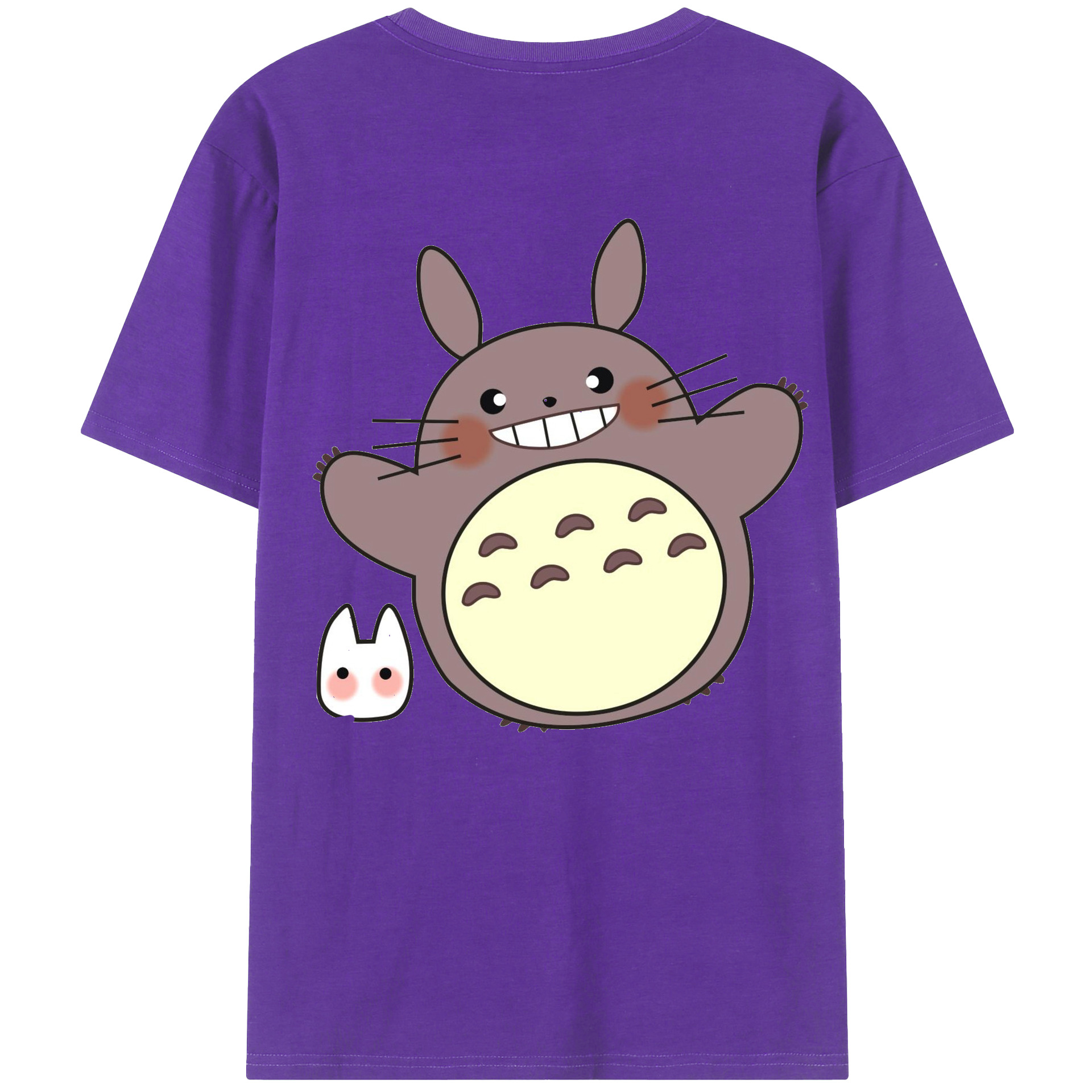 （画像用） となりのトトロ 草壁メイ 草壁サツキ My Neighbor Totoro Satsuki Kusakabe Mei Kusakabe 綿100％ メンズ半袖Tシャツ（バックプリント） 通気性