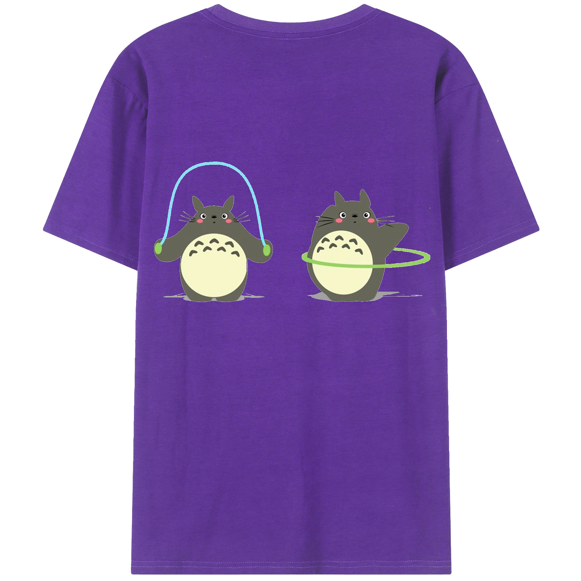 （画像用） となりのトトロ 草壁メイ 草壁サツキ My Neighbor Totoro Satsuki Kusakabe Mei Kusakabe 綿100％ メンズ半袖Tシャツ（バックプリント） 通気性