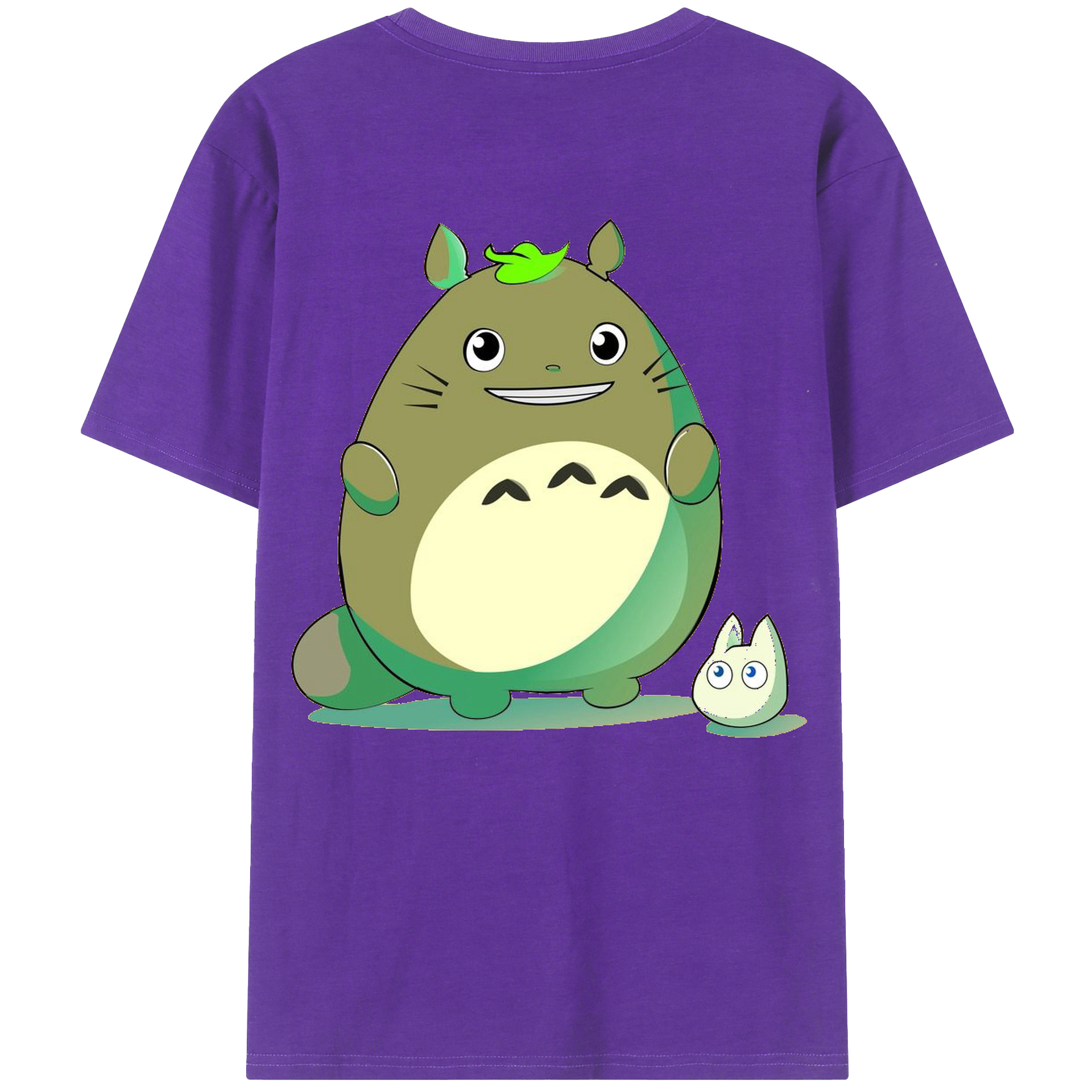 （画像用） となりのトトロ 草壁メイ 草壁サツキ My Neighbor Totoro Satsuki Kusakabe Mei Kusakabe 綿100％ メンズ半袖Tシャツ（バックプリント） 通気性
