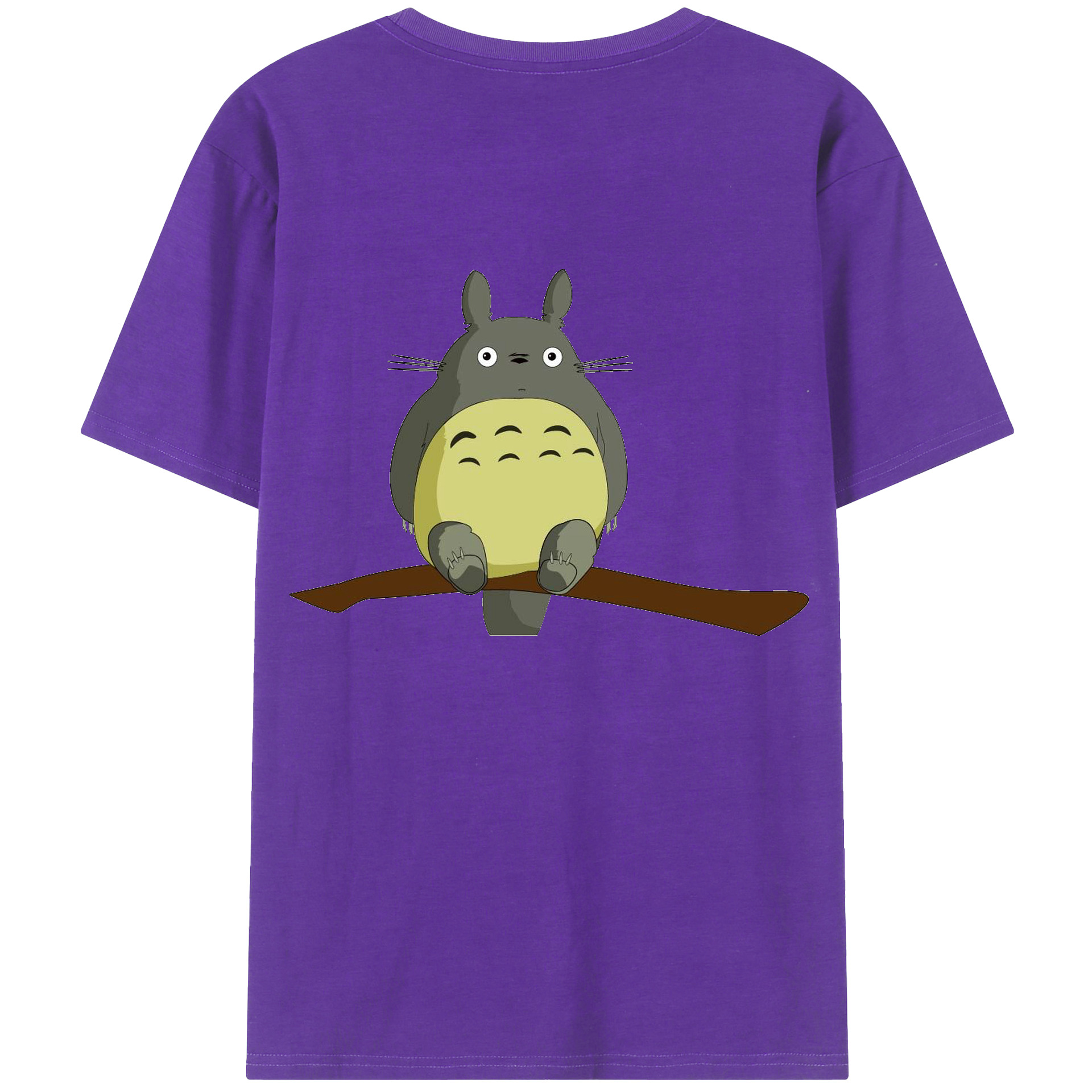 （画像用） となりのトトロ 草壁メイ 草壁サツキ My Neighbor Totoro Satsuki Kusakabe Mei Kusakabe 綿100％ メンズ半袖Tシャツ（バックプリント） 通気性