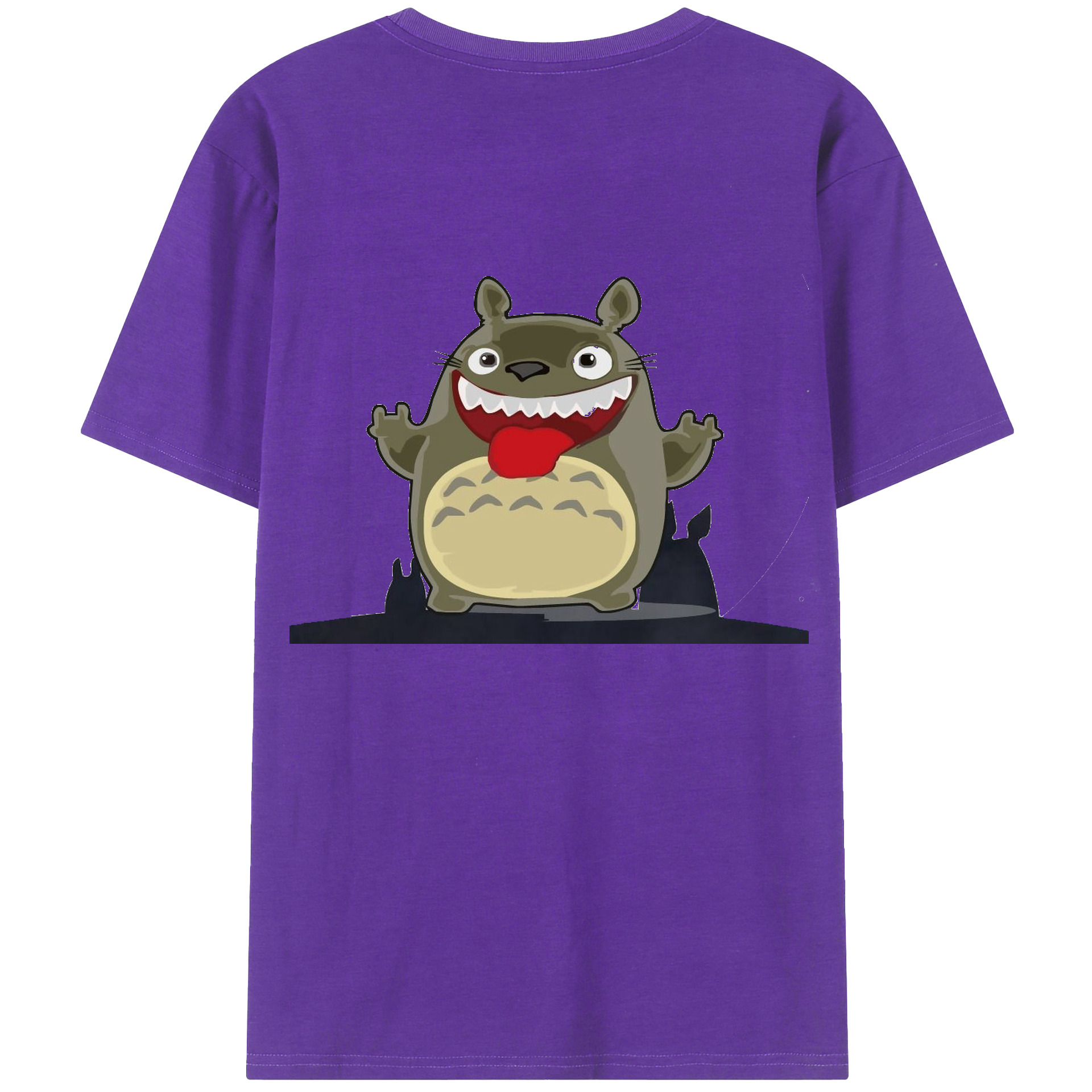 （画像用） となりのトトロ 草壁メイ 草壁サツキ My Neighbor Totoro Satsuki Kusakabe Mei Kusakabe 綿100％ メンズ半袖Tシャツ（バックプリント） 通気性