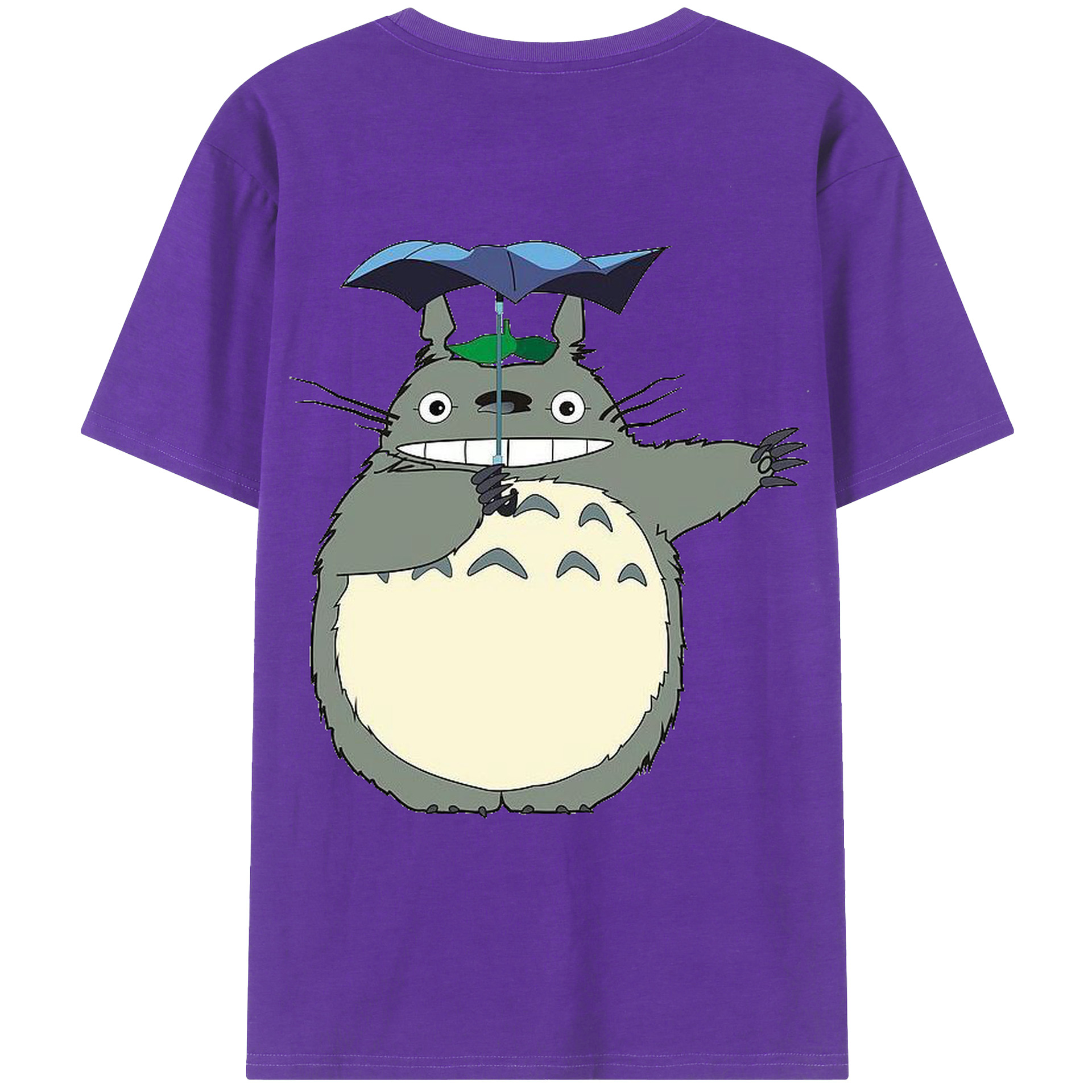 （画像用） となりのトトロ 草壁メイ 草壁サツキ My Neighbor Totoro Satsuki Kusakabe Mei Kusakabe 綿100％ メンズ半袖Tシャツ（バックプリント） 通気性