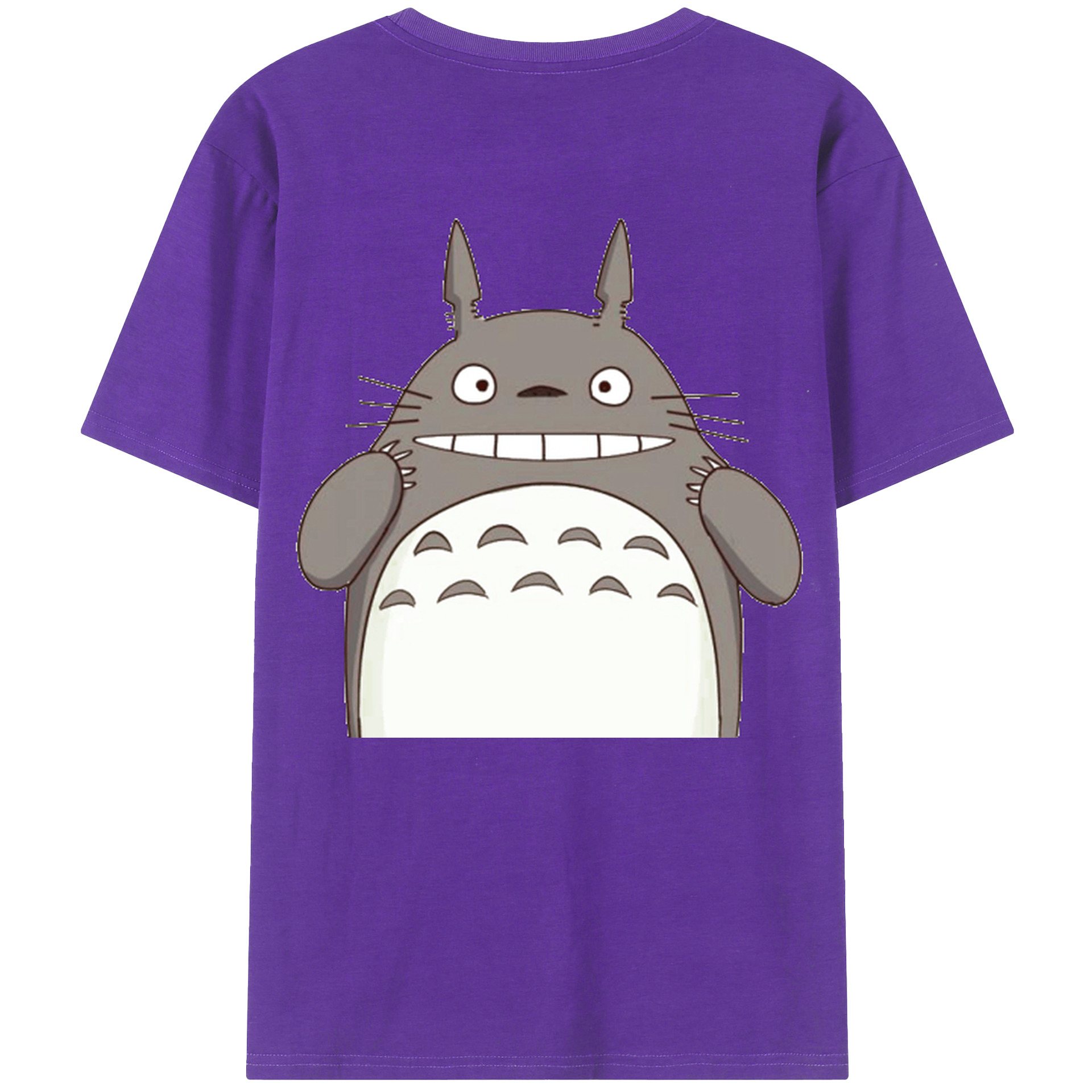 （画像用） となりのトトロ 草壁メイ 草壁サツキ My Neighbor Totoro Satsuki Kusakabe Mei Kusakabe 綿100％ メンズ半袖Tシャツ（バックプリント） 通気性