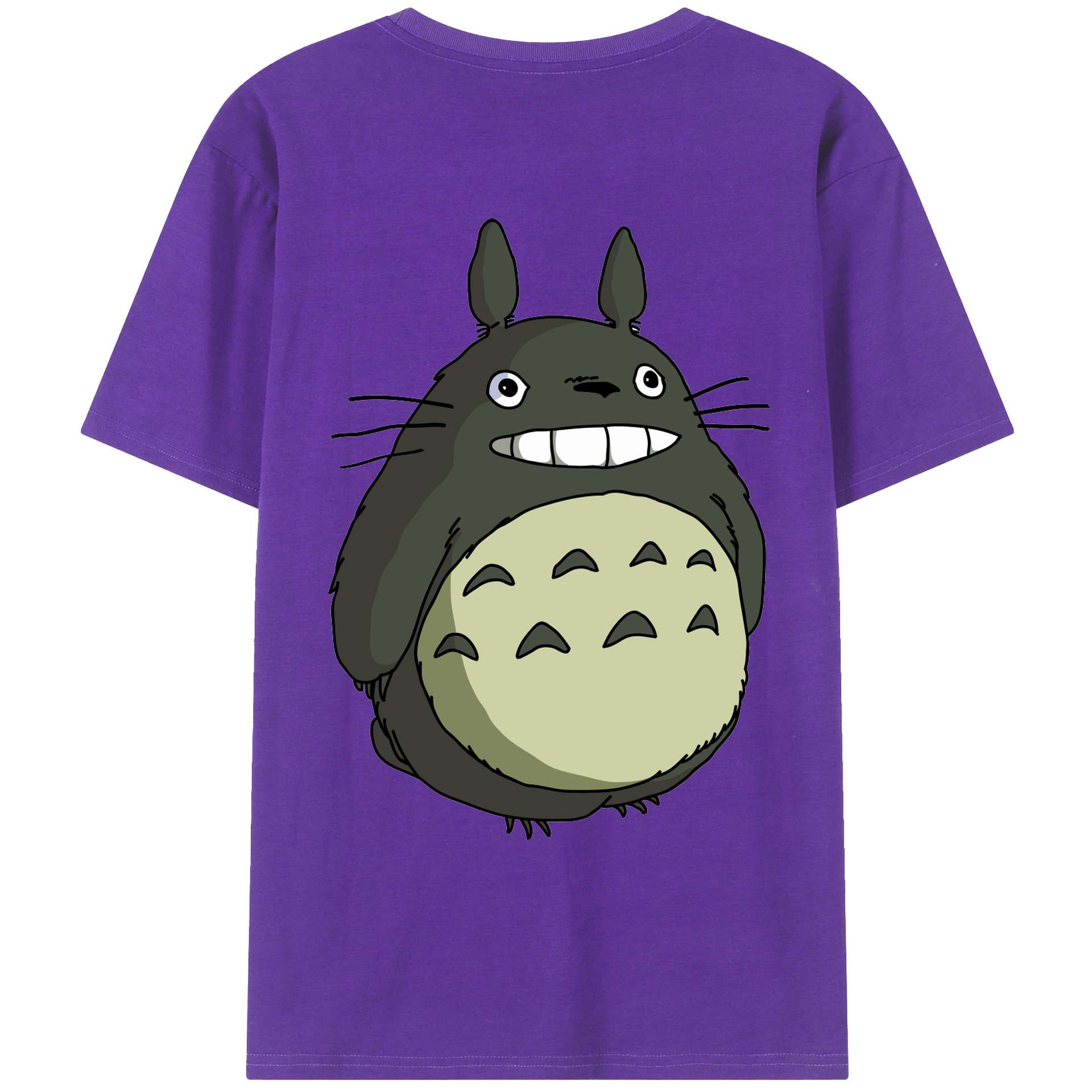 （画像用） となりのトトロ 草壁メイ 草壁サツキ My Neighbor Totoro Satsuki Kusakabe Mei Kusakabe 綿100％ メンズ半袖Tシャツ（バックプリント） 通気性