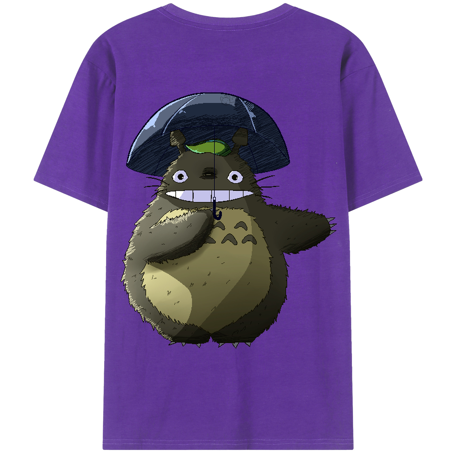 （画像用） となりのトトロ 草壁メイ 草壁サツキ My Neighbor Totoro Satsuki Kusakabe Mei Kusakabe 綿100％ メンズ半袖Tシャツ（バックプリント） 通気性