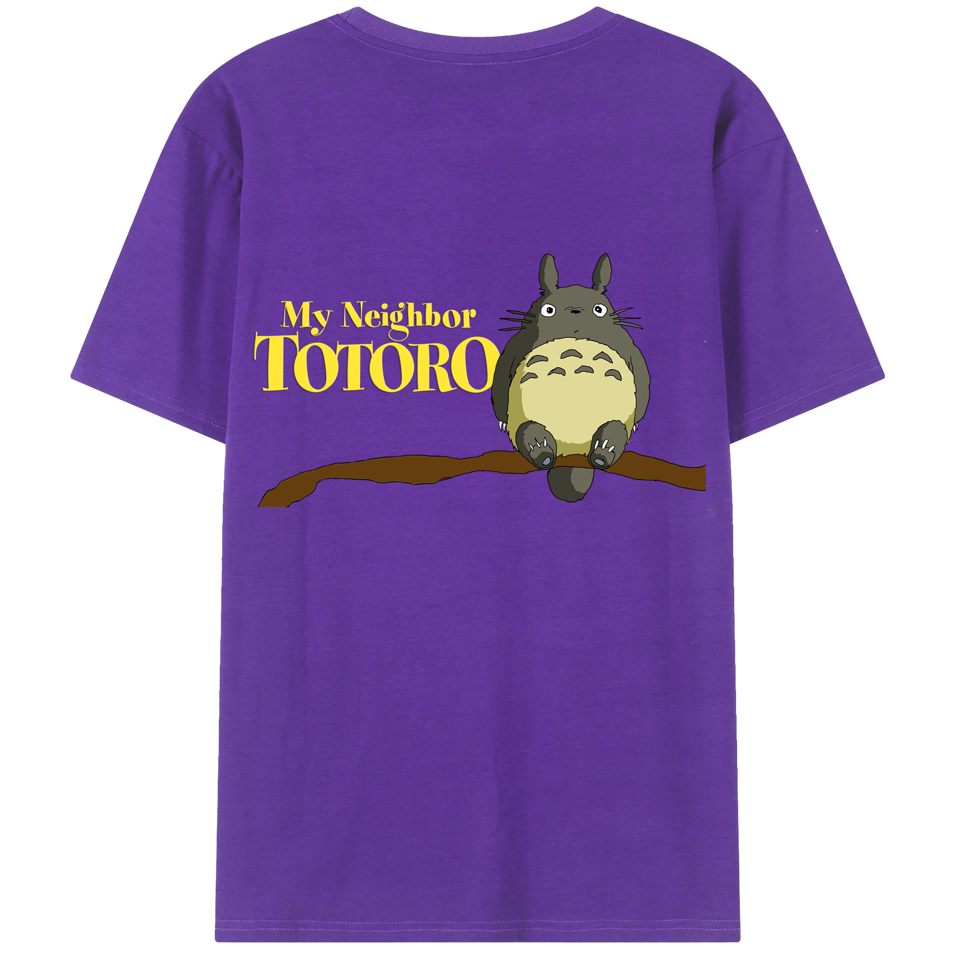 （画像用） となりのトトロ 草壁メイ 草壁サツキ My Neighbor Totoro Satsuki Kusakabe Mei Kusakabe 綿100％ メンズ半袖Tシャツ（バックプリント） 通気性