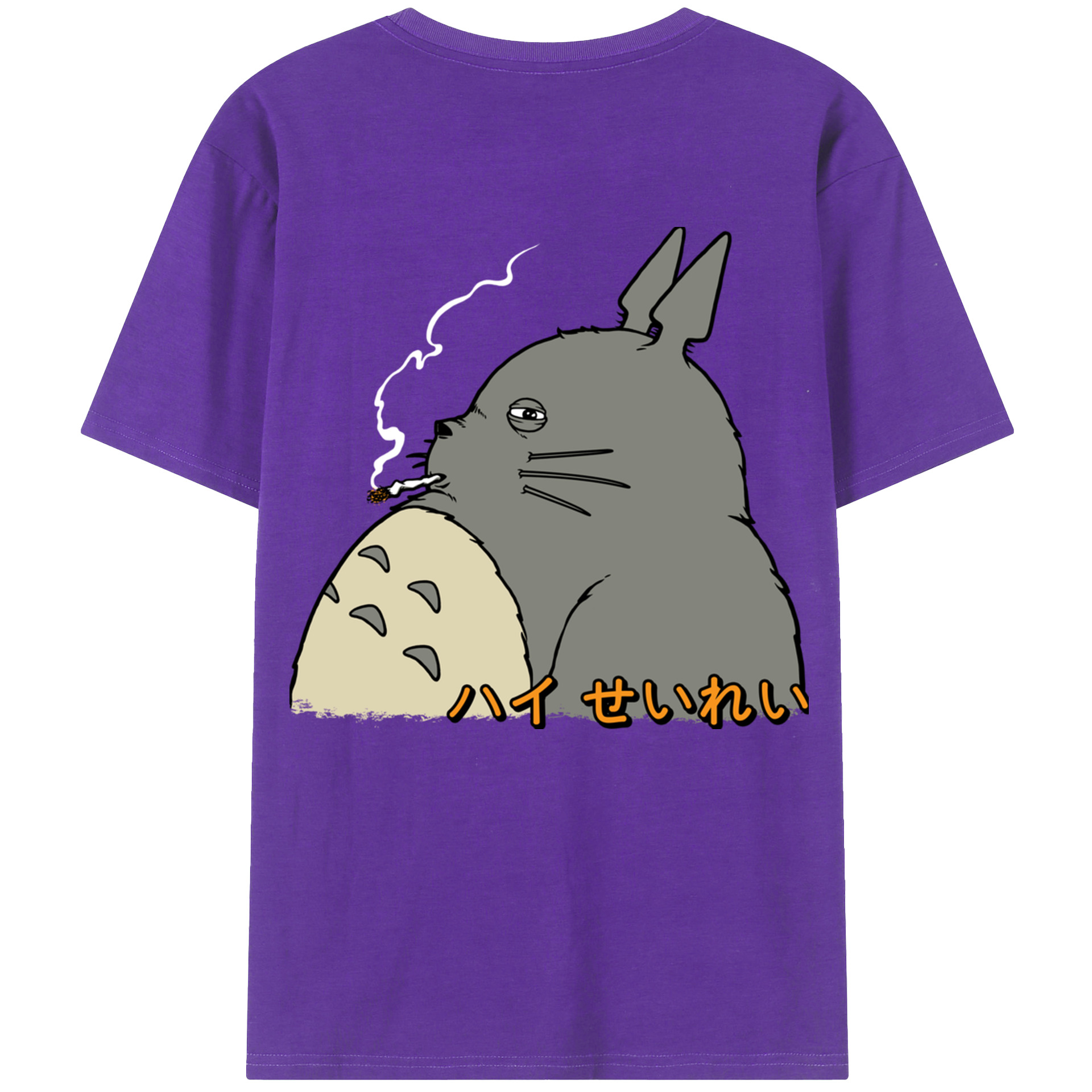 （画像用） となりのトトロ 草壁メイ 草壁サツキ My Neighbor Totoro Satsuki Kusakabe Mei Kusakabe 綿100％ メンズ半袖Tシャツ（バックプリント） 通気性