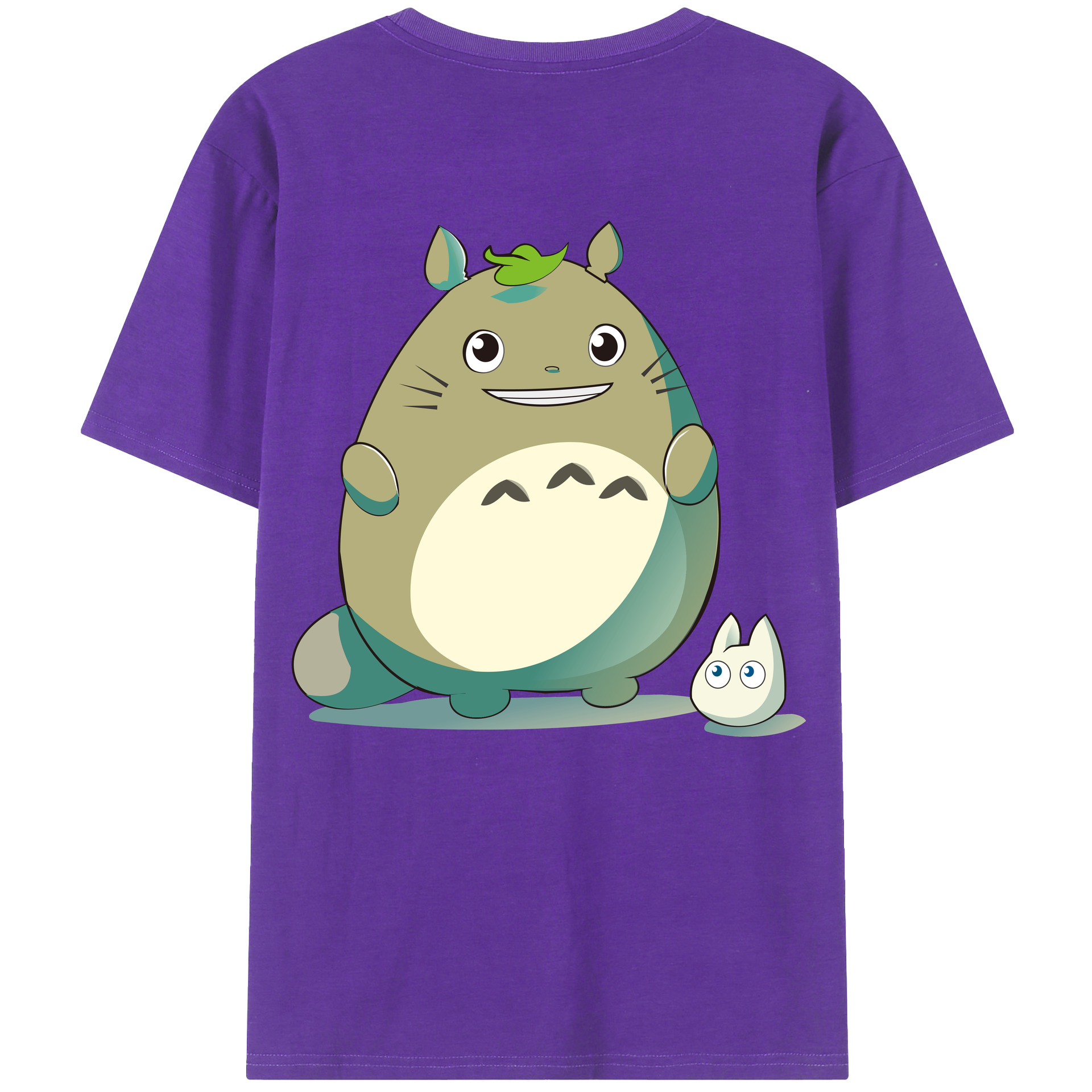 （画像用） となりのトトロ 草壁メイ 草壁サツキ My Neighbor Totoro Satsuki Kusakabe Mei Kusakabe 綿100％ メンズ半袖Tシャツ（バックプリント） 通気性