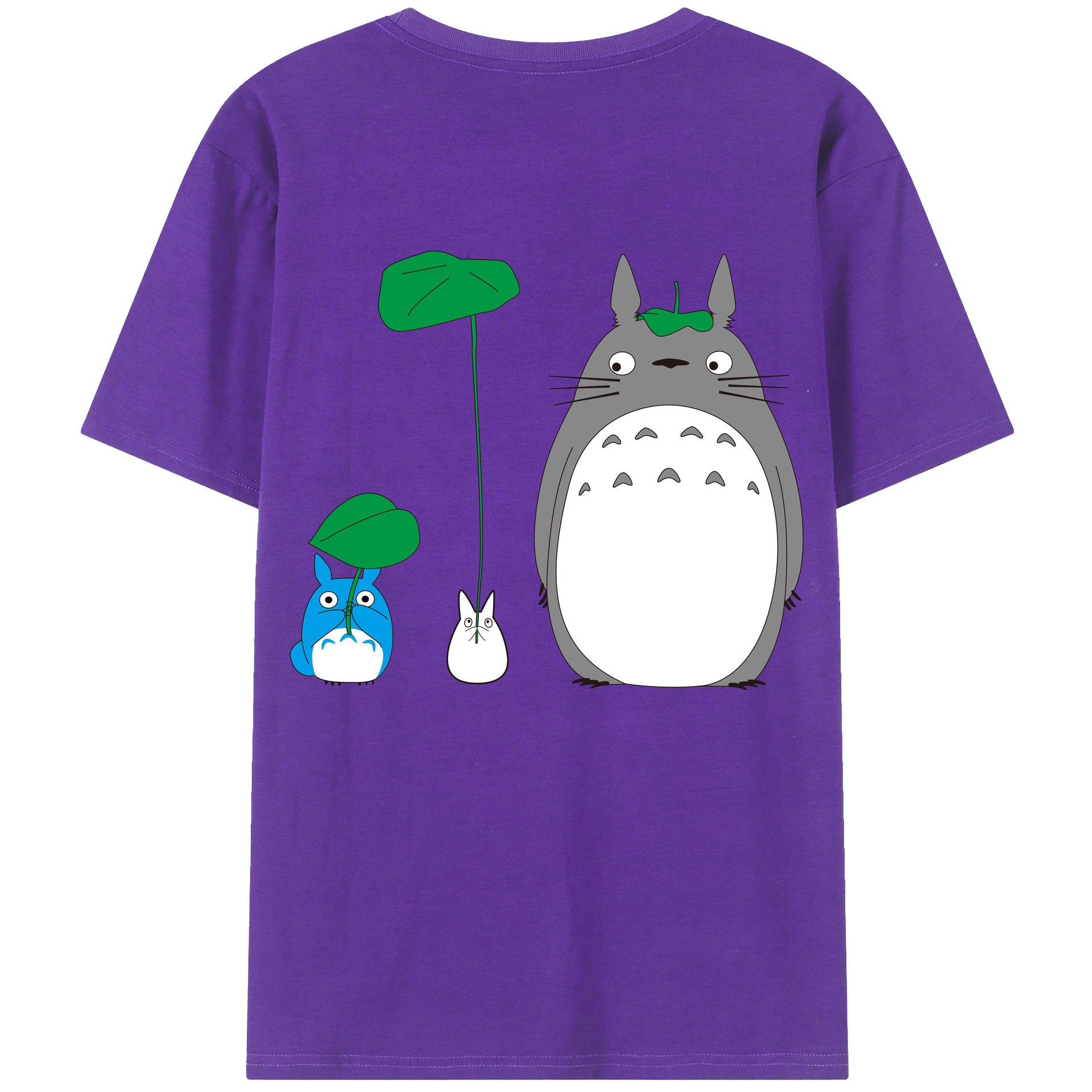 （画像用） となりのトトロ 草壁メイ 草壁サツキ My Neighbor Totoro Satsuki Kusakabe Mei Kusakabe 綿100％ メンズ半袖Tシャツ（バックプリント） 通気性