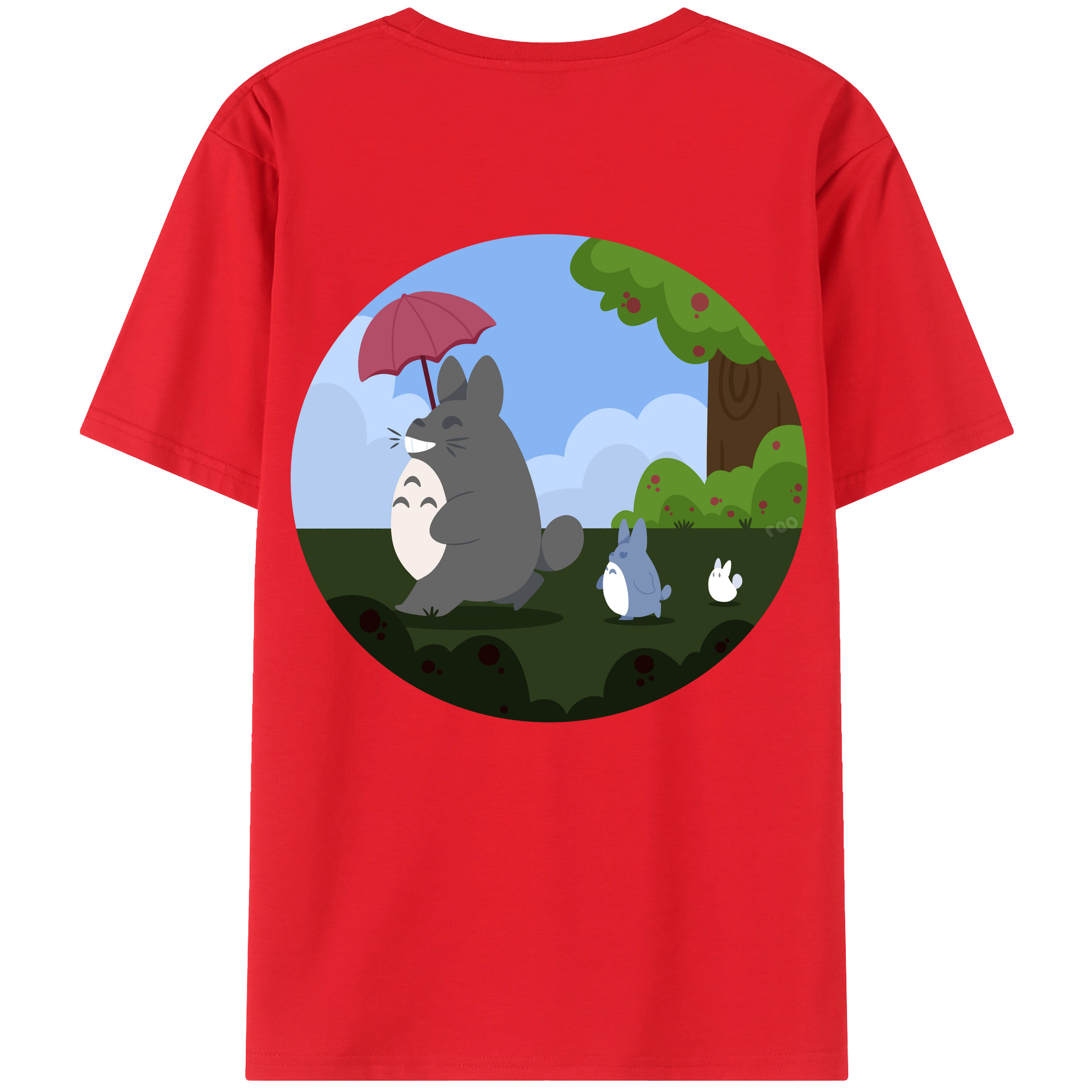 （画像用） となりのトトロ 草壁メイ 草壁サツキ My Neighbor Totoro Satsuki Kusakabe Mei Kusakabe 綿100％ メンズ半袖Tシャツ（バックプリント） 通気性