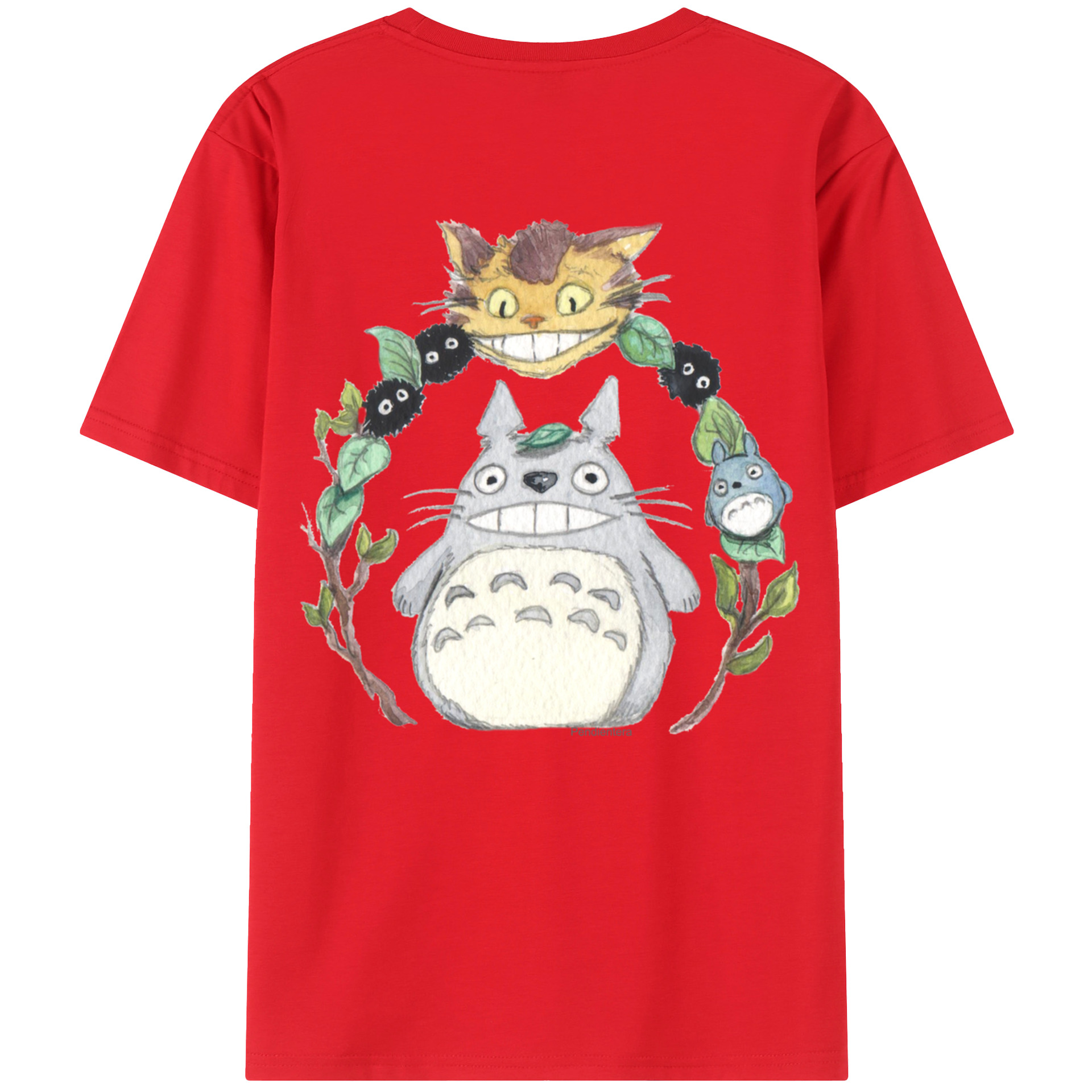 （画像用） となりのトトロ 草壁メイ 草壁サツキ My Neighbor Totoro Satsuki Kusakabe Mei Kusakabe 綿100％ メンズ半袖Tシャツ（バックプリント） 通気性
