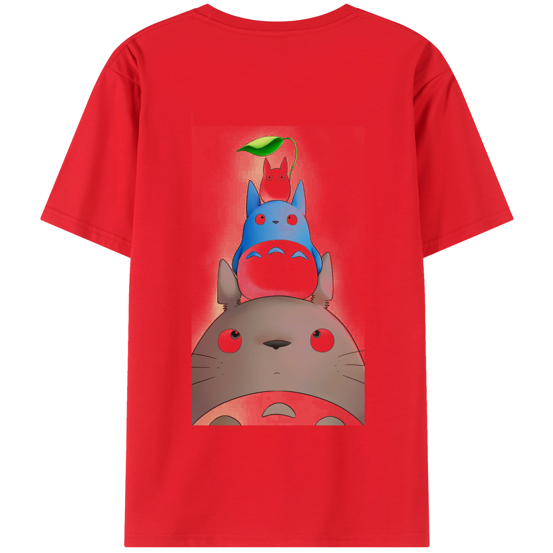 （画像用） となりのトトロ 草壁メイ 草壁サツキ My Neighbor Totoro Satsuki Kusakabe Mei Kusakabe 綿100％ メンズ半袖Tシャツ（バックプリント） 通気性
