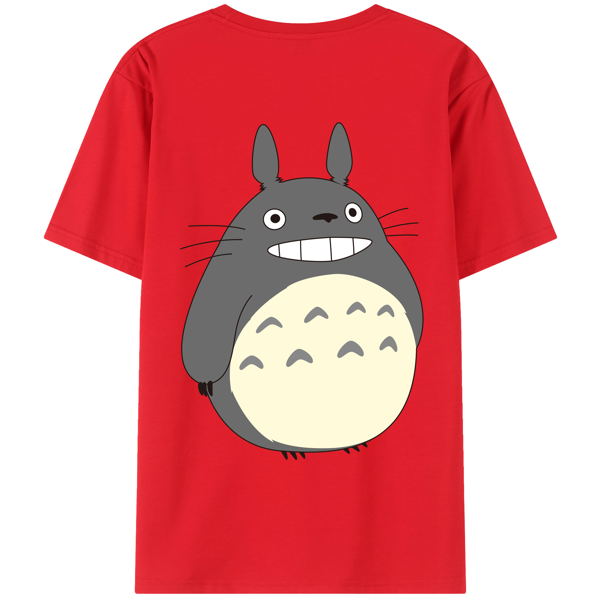 （画像用） となりのトトロ 草壁メイ 草壁サツキ My Neighbor Totoro Satsuki Kusakabe Mei Kusakabe 綿100％ メンズ半袖Tシャツ（バックプリント） 通気性