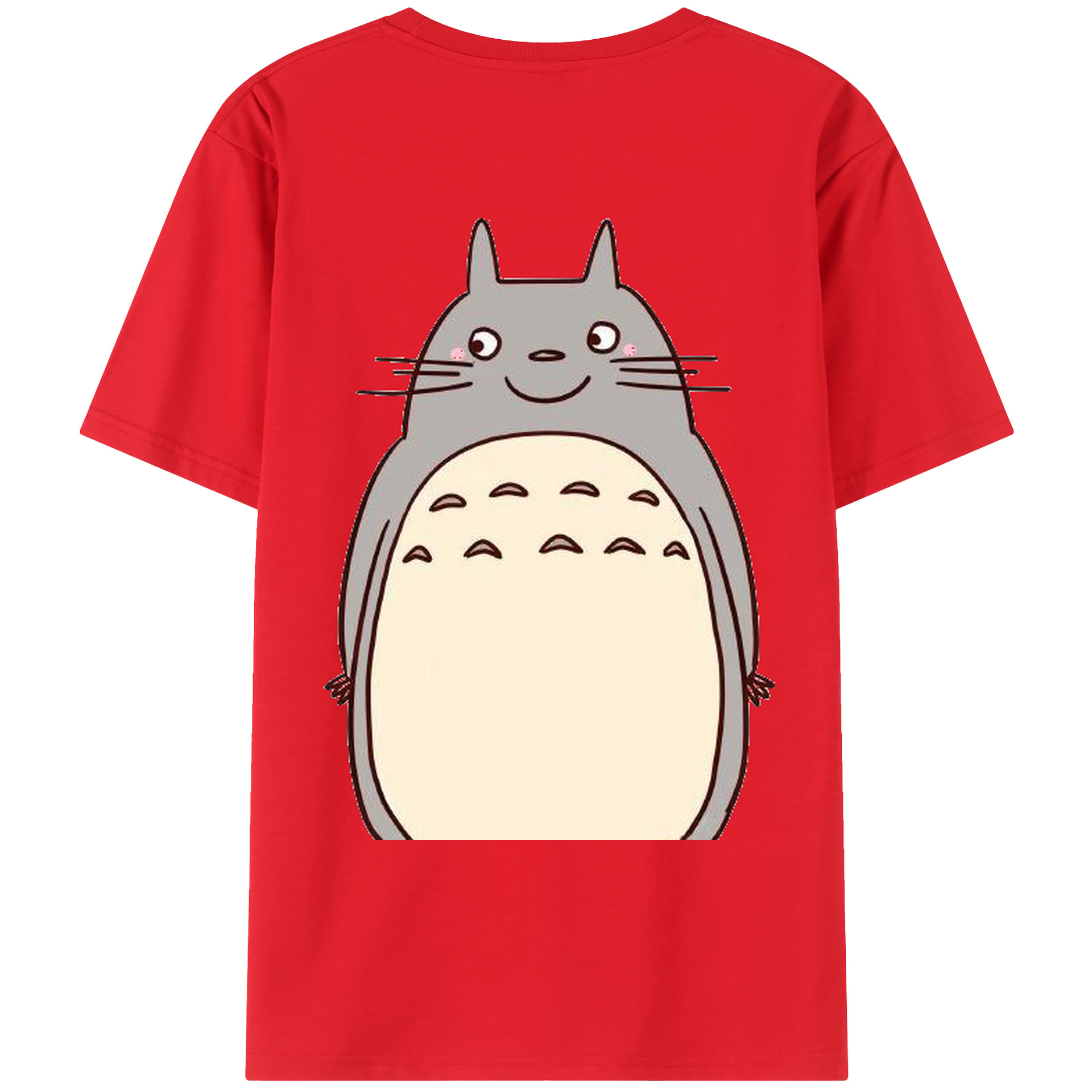 （画像用） となりのトトロ 草壁メイ 草壁サツキ My Neighbor Totoro Satsuki Kusakabe Mei Kusakabe 綿100％ メンズ半袖Tシャツ（バックプリント） 通気性