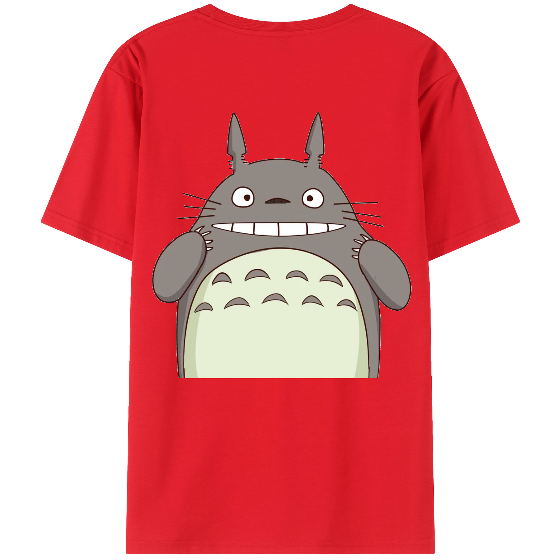 （画像用） となりのトトロ 草壁メイ 草壁サツキ My Neighbor Totoro Satsuki Kusakabe Mei Kusakabe 綿100％ メンズ半袖Tシャツ（バックプリント） 通気性