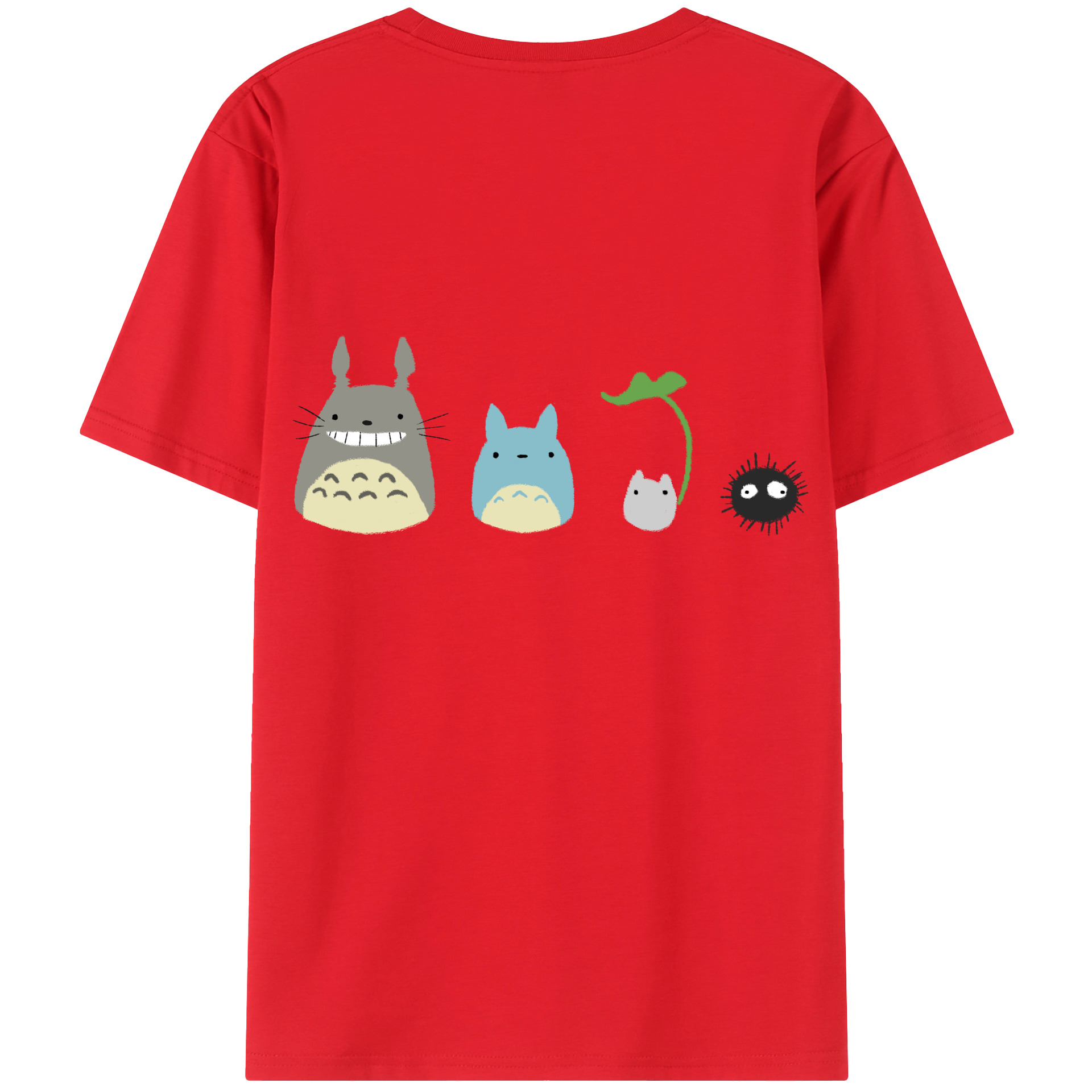 （画像用） となりのトトロ 草壁メイ 草壁サツキ My Neighbor Totoro Satsuki Kusakabe Mei Kusakabe 綿100％ メンズ半袖Tシャツ（バックプリント） 通気性